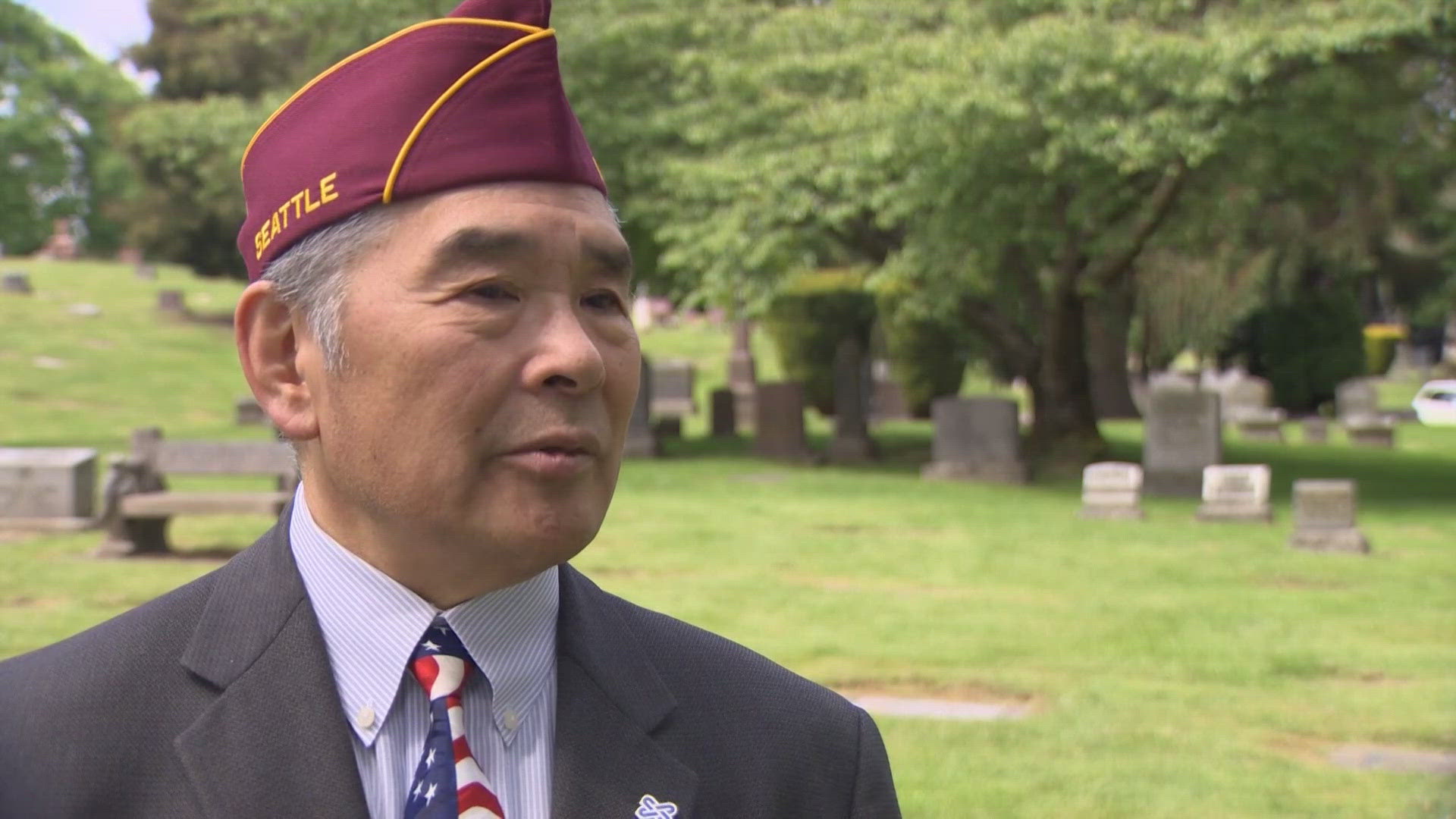 More than 100 people gathered at Lake View Cemetary in Seattle's Capitol Hill on Monday.