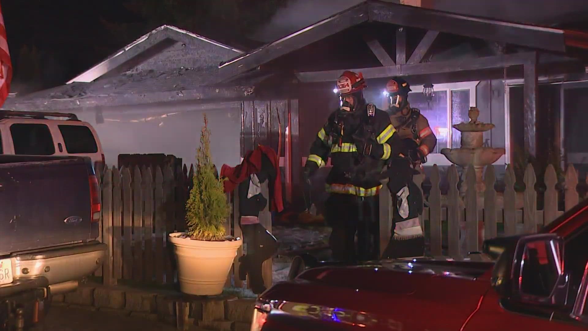A fire in Auburn started in a home's garage before spreading to the rest of the house.