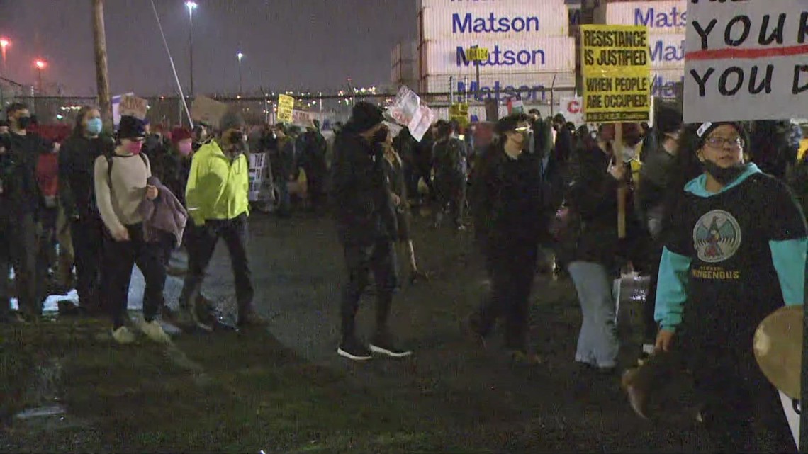 BREAKING Protest at Port of