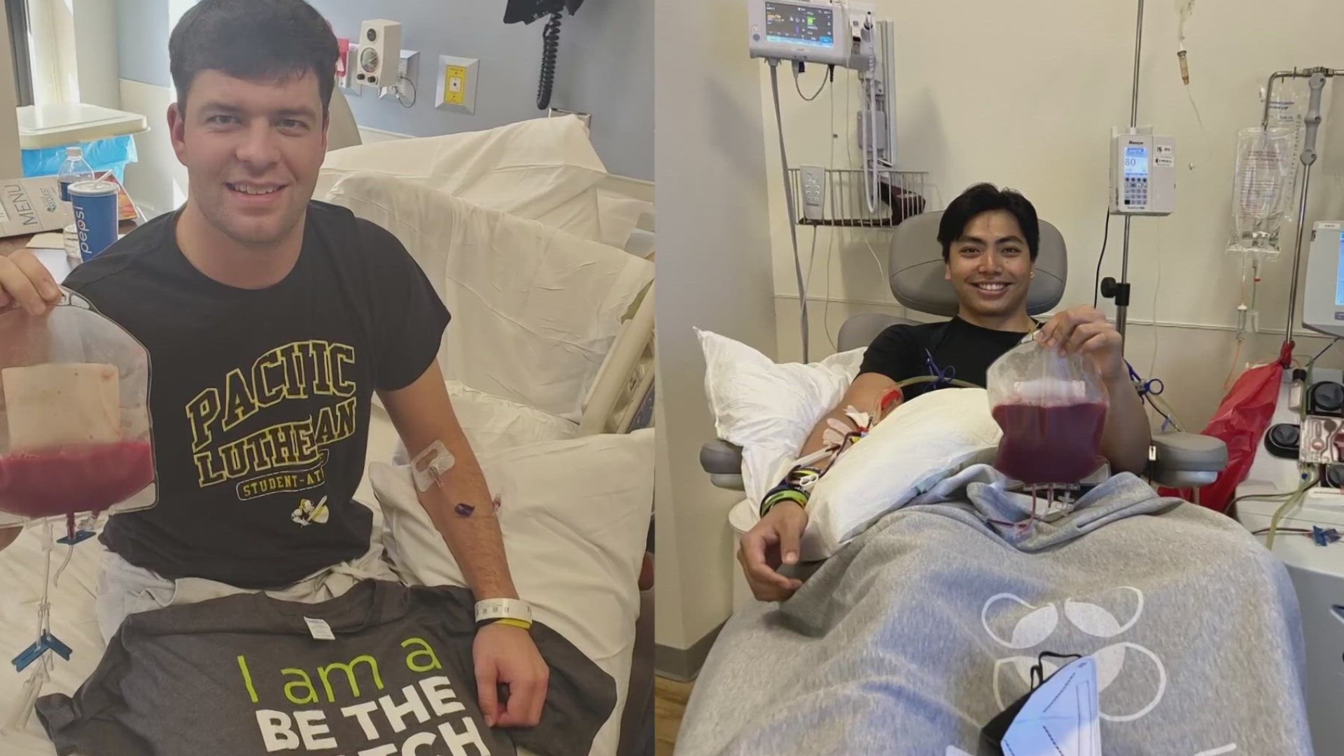 Erik Bainter and Jai Alapai both matched with other people who are in need of bone marrow transplants.