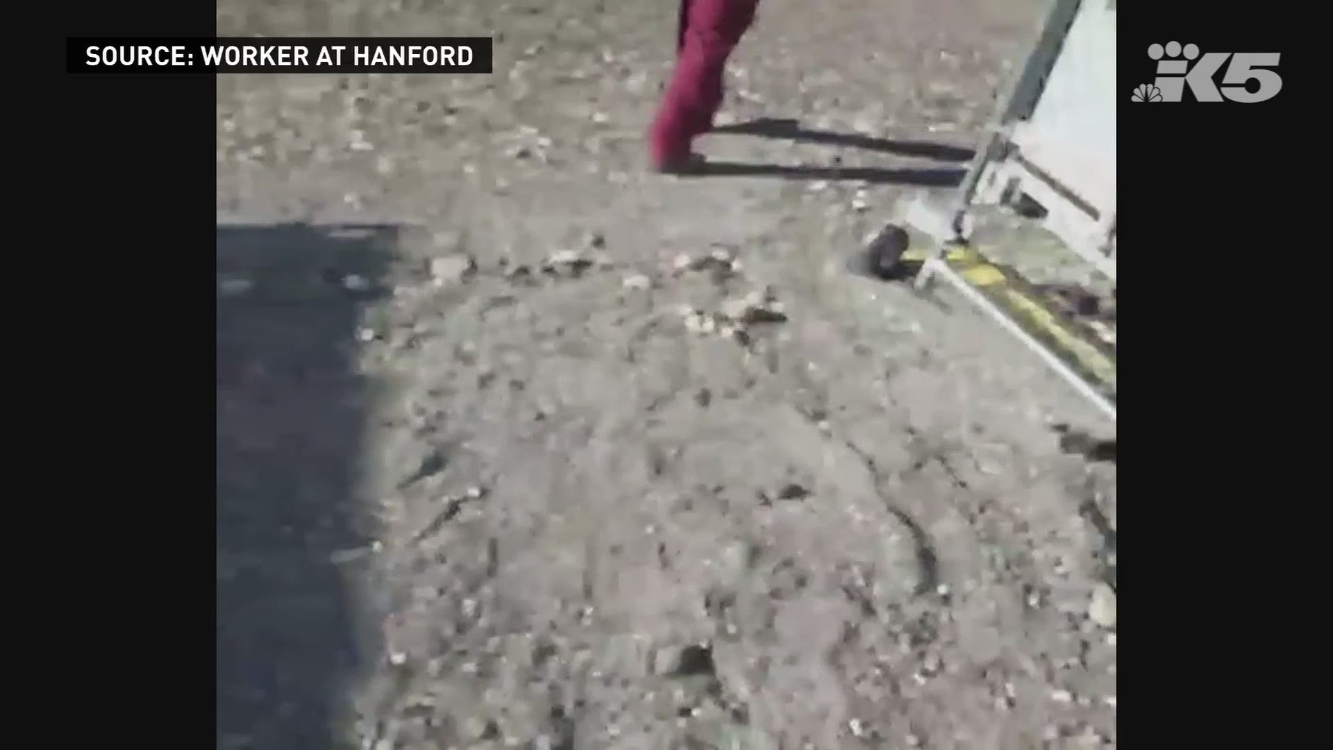 This is raw video from a worker at Hanford.