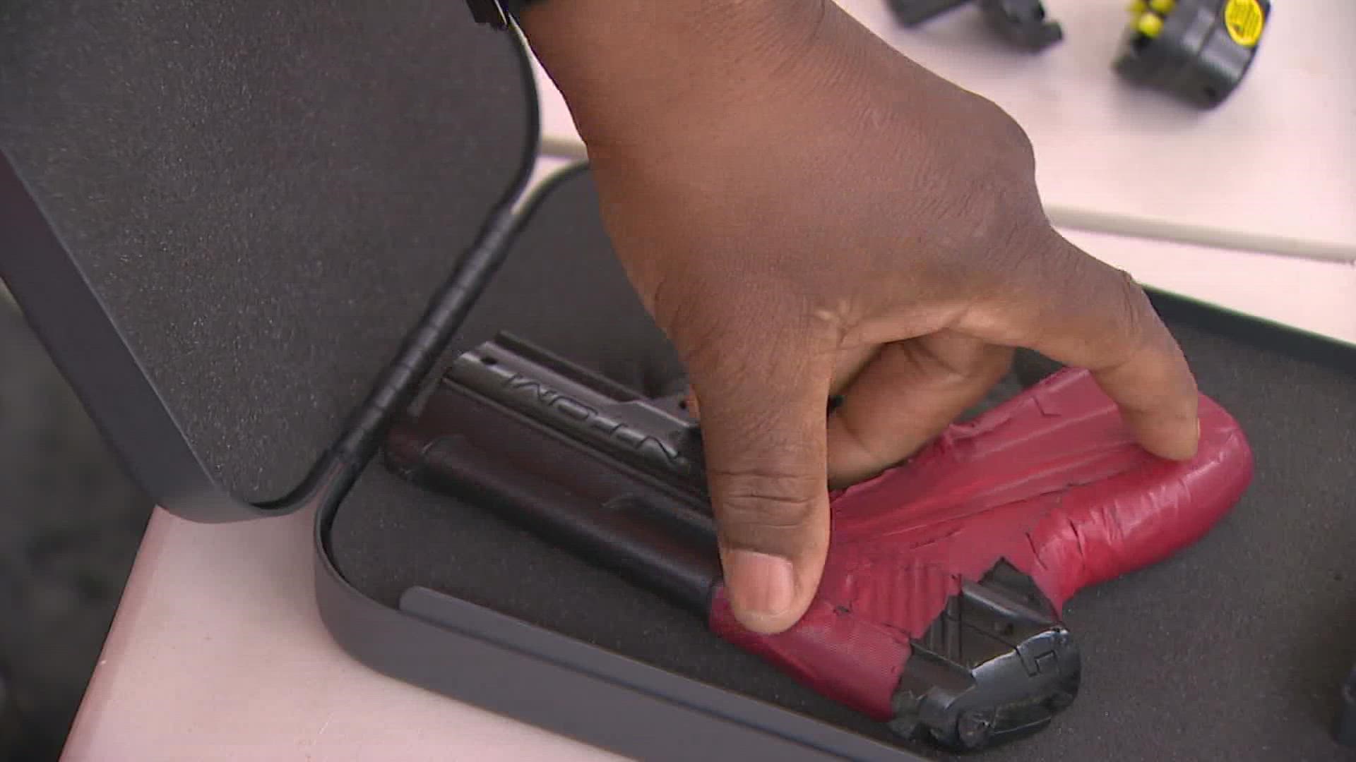 In honor of National Gun Violence Awareness Day, volunteers passed out trigger locks and safe storage boxes.