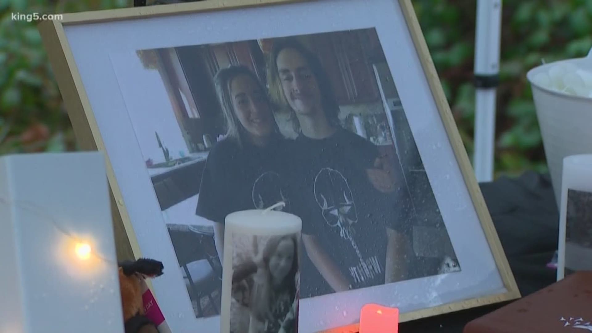 More than a hundred people came out to remember Austin Grote and Alicia McCaskill. The two Enumclaw High School students were found dead near Mud Mountain Park Dam.