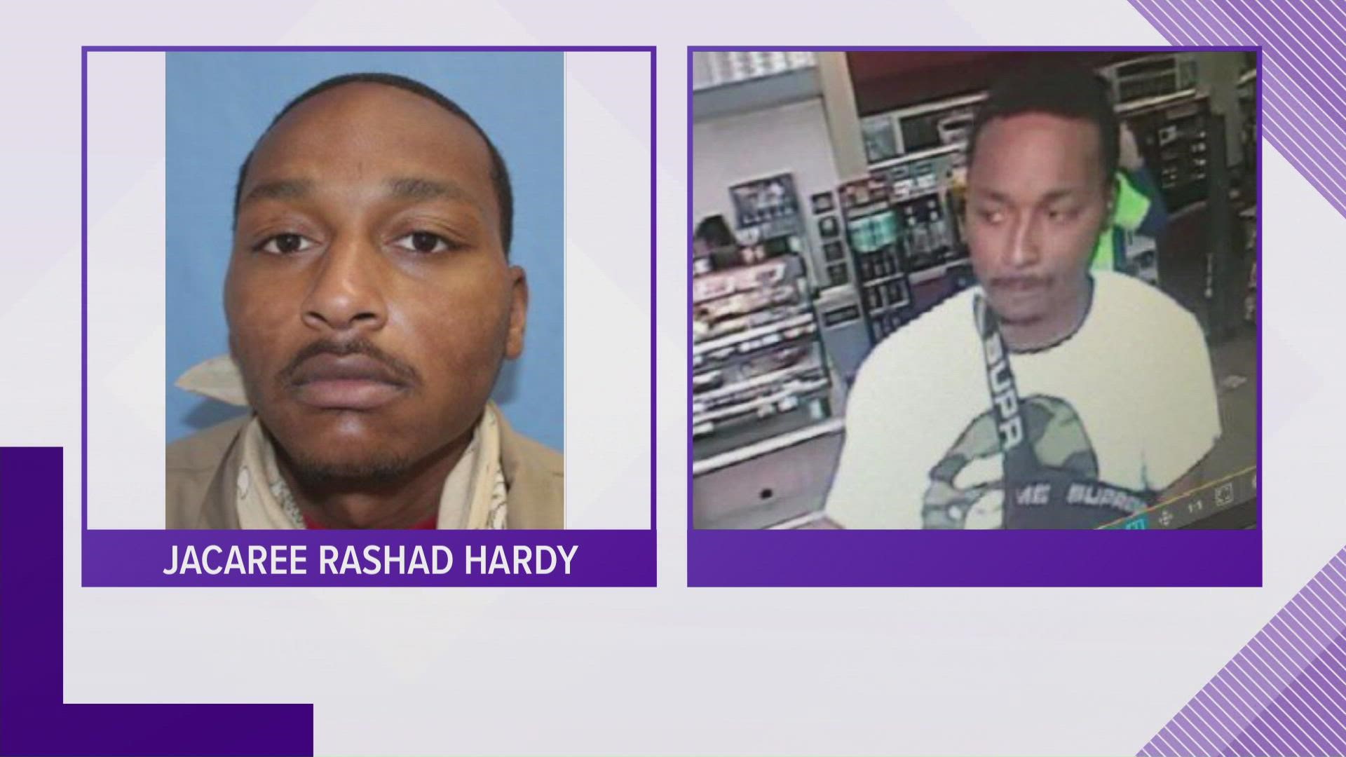 Jacaree Rashad Hardy was wanted for murder in the second degree in the death of a 20-year-old woman.