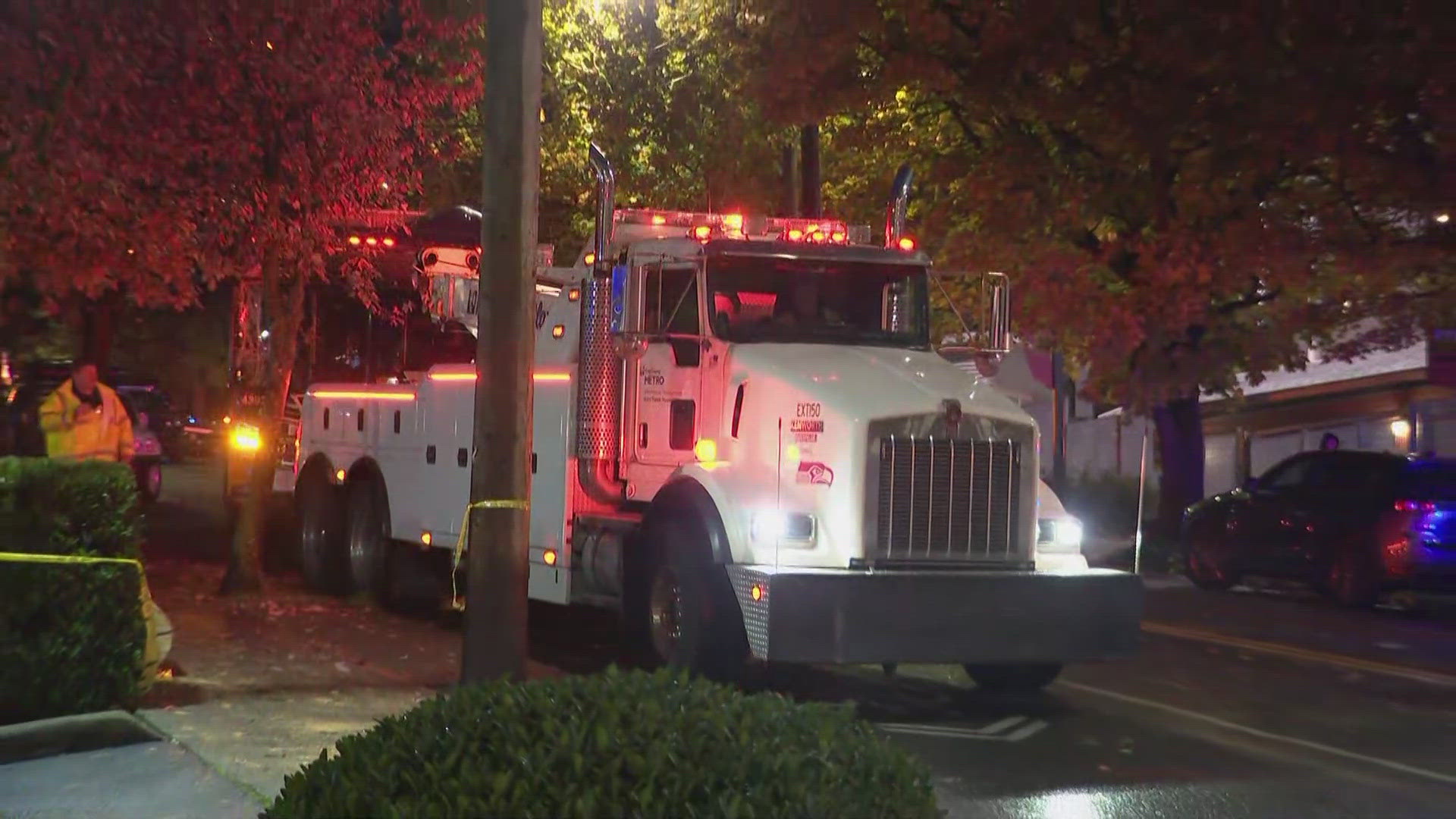 No injuries were reported when the bus crashed into a pole in the First Hill neighborhood.