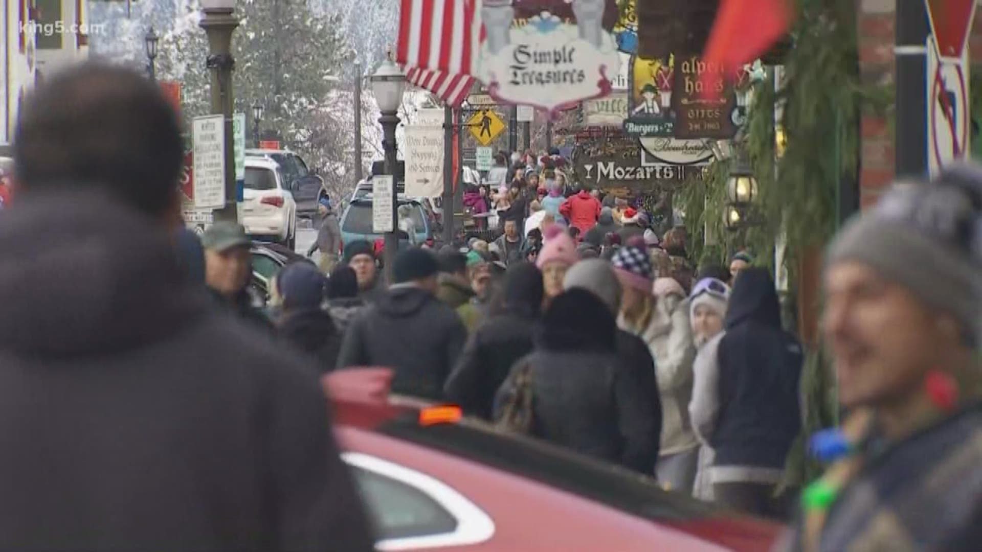 One place that is always busy during the holiday season is Leavenworth, Washington. KING 5 Photojournalist Joseph Huerta visited the Bavarian-style village Christmas Eve.