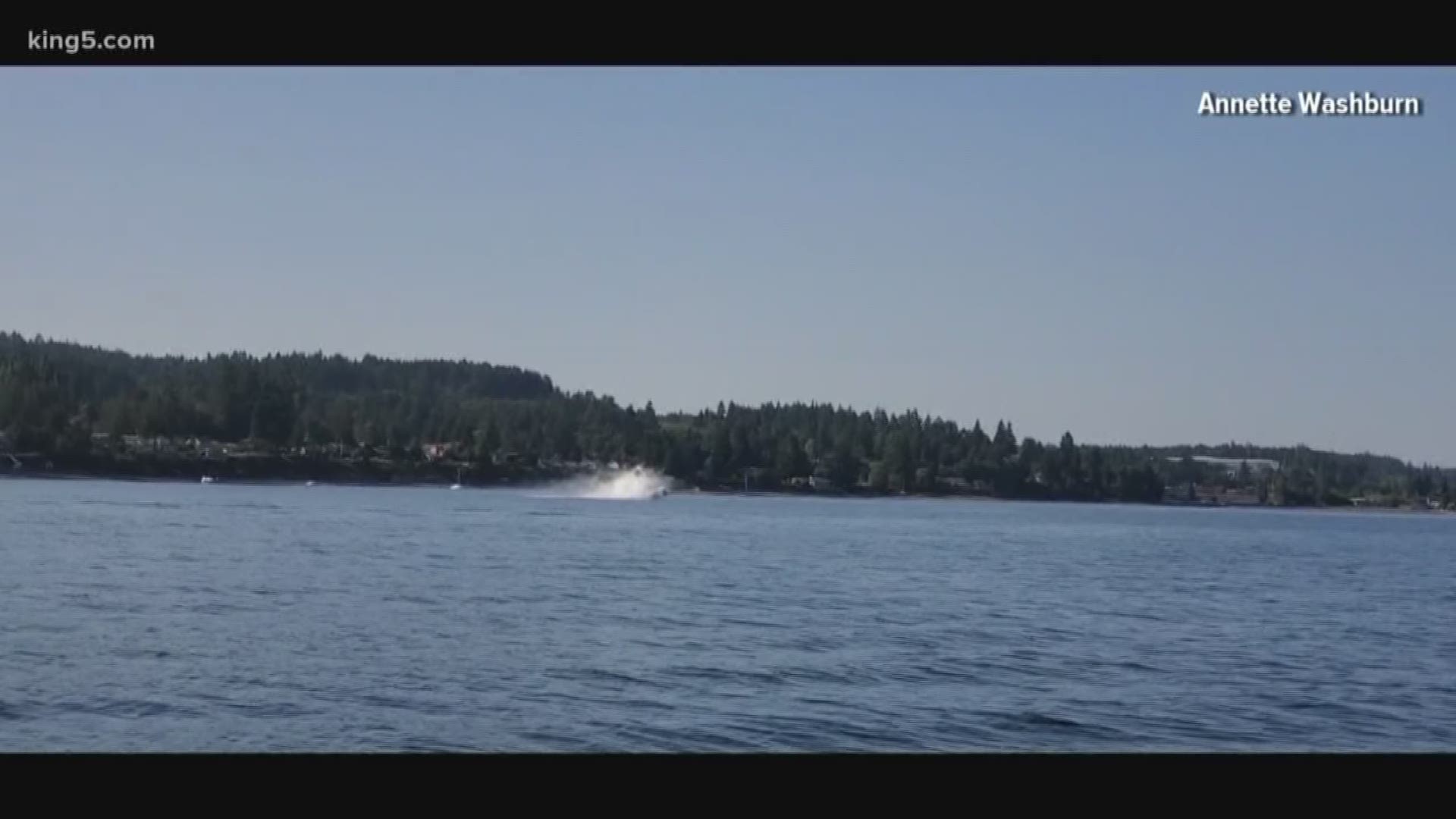 One person is safe after their plane crashed into the water near Kitsap County on Tuesday afternoon. A witness describes seeing the plane flip and rushing to save the pilot.