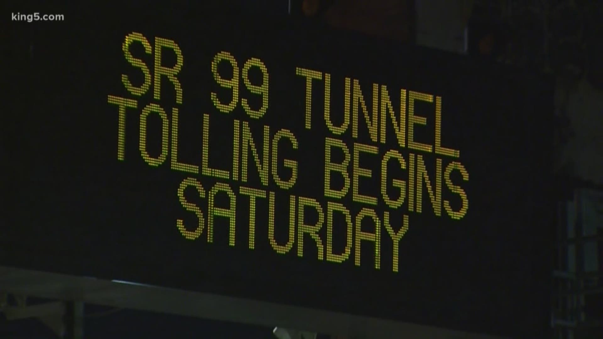 Tolling began on the SR 99 tunnel Saturday morning. Drivers will be charged between $1 and $2.25 depending on the time of day.