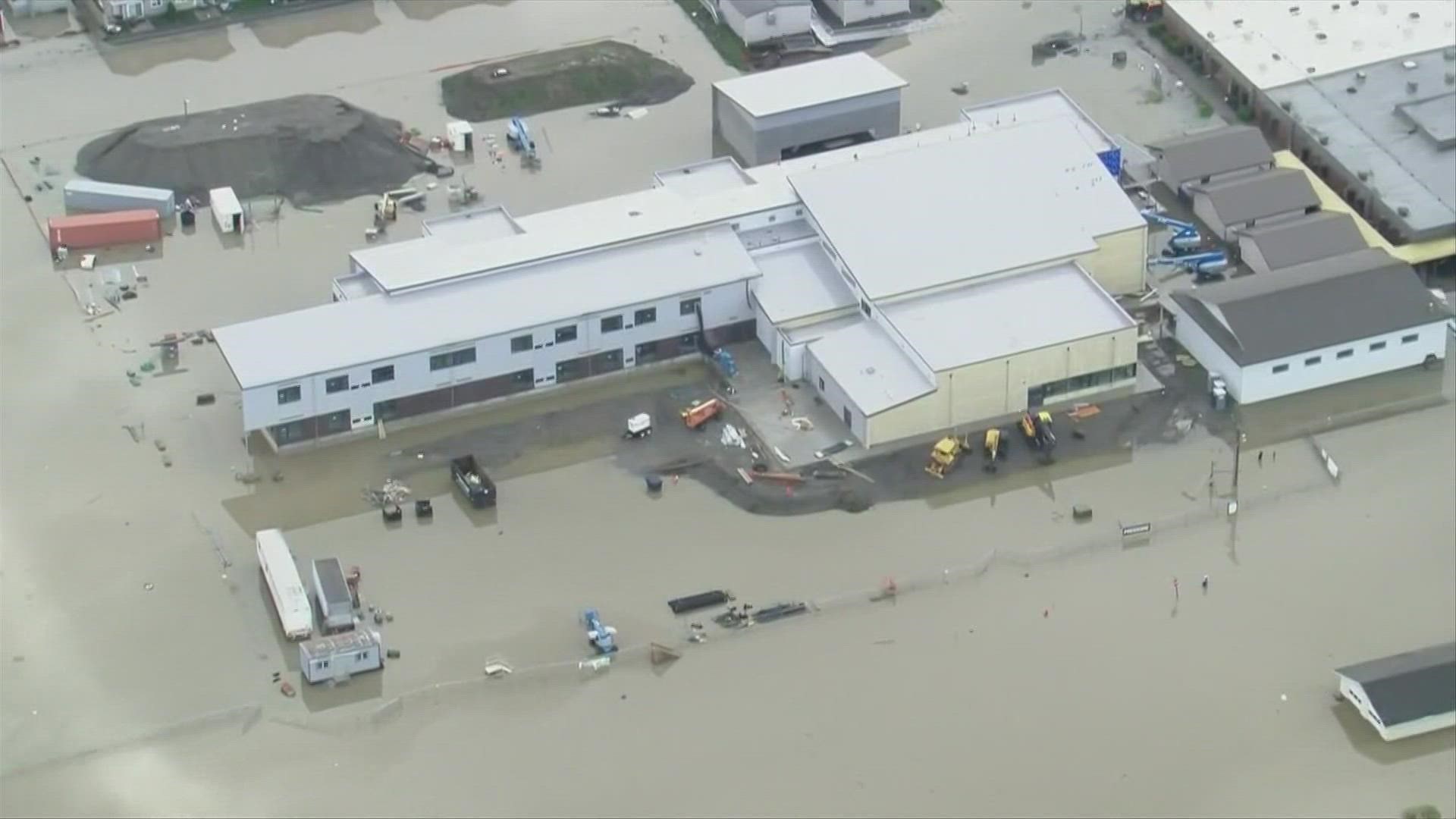 Schools were scheduled to reopen Monday, but the threat of even more flooding kept them closed.