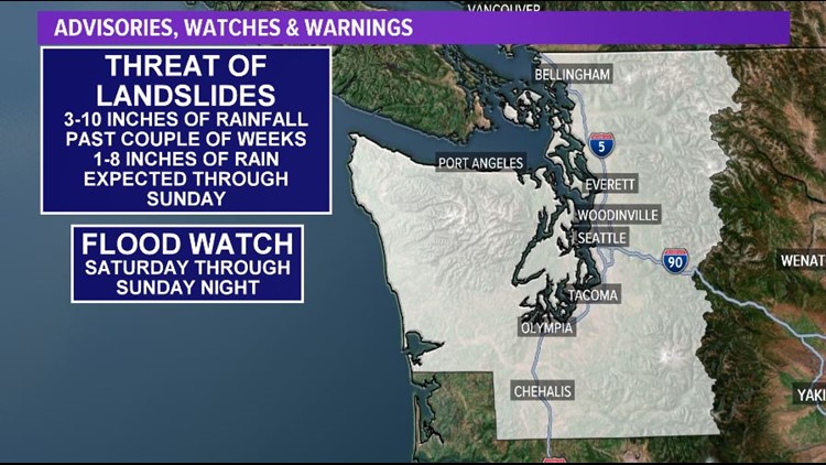 Heavy Rain Increasing Chance Of Landslides In Puget Sound Lowlands ...