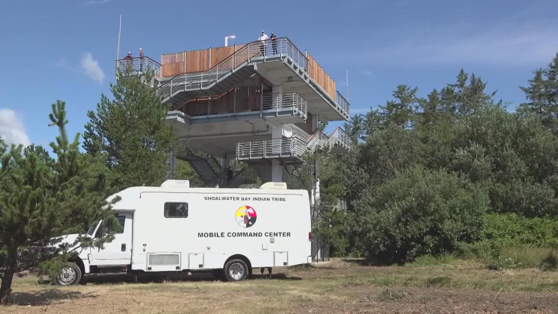 On Friday, the Shoalwater Bay Indian Tribe and partners unveiled a vertical evacuation tower meant to save hundreds in the case of a tsunami.