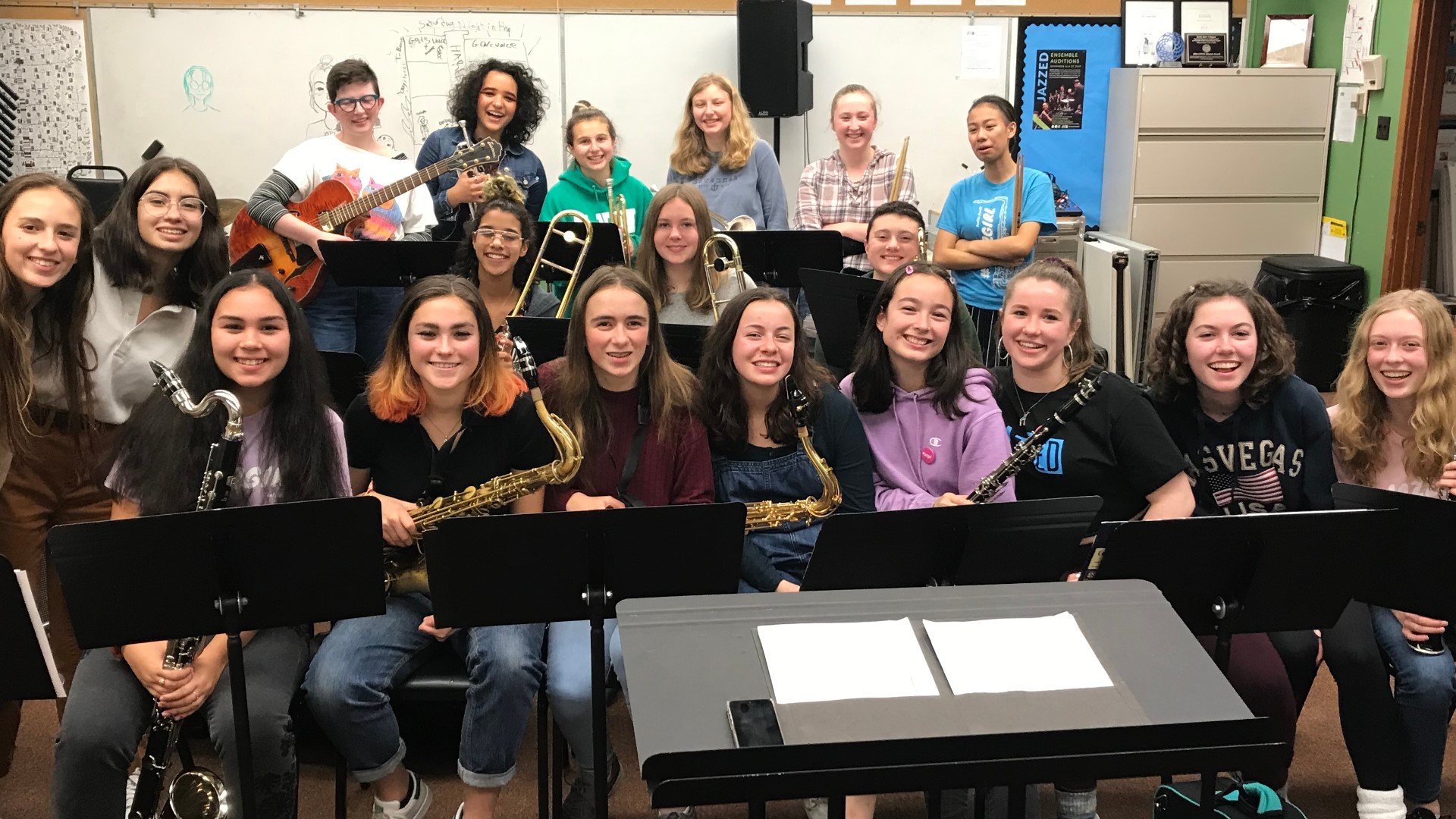 Big band made up of Western Washington high school girls plays with passion