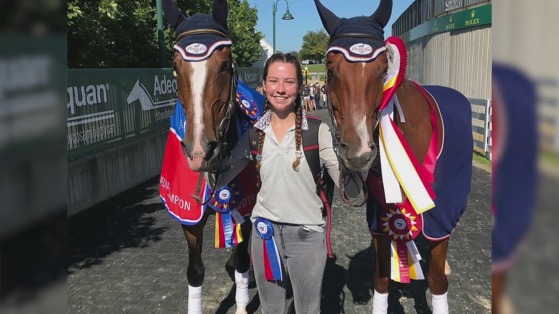 A Seattle-area woman is leaving her day job to go to the Olympics to help take care of the largest competitors there -- the horses.