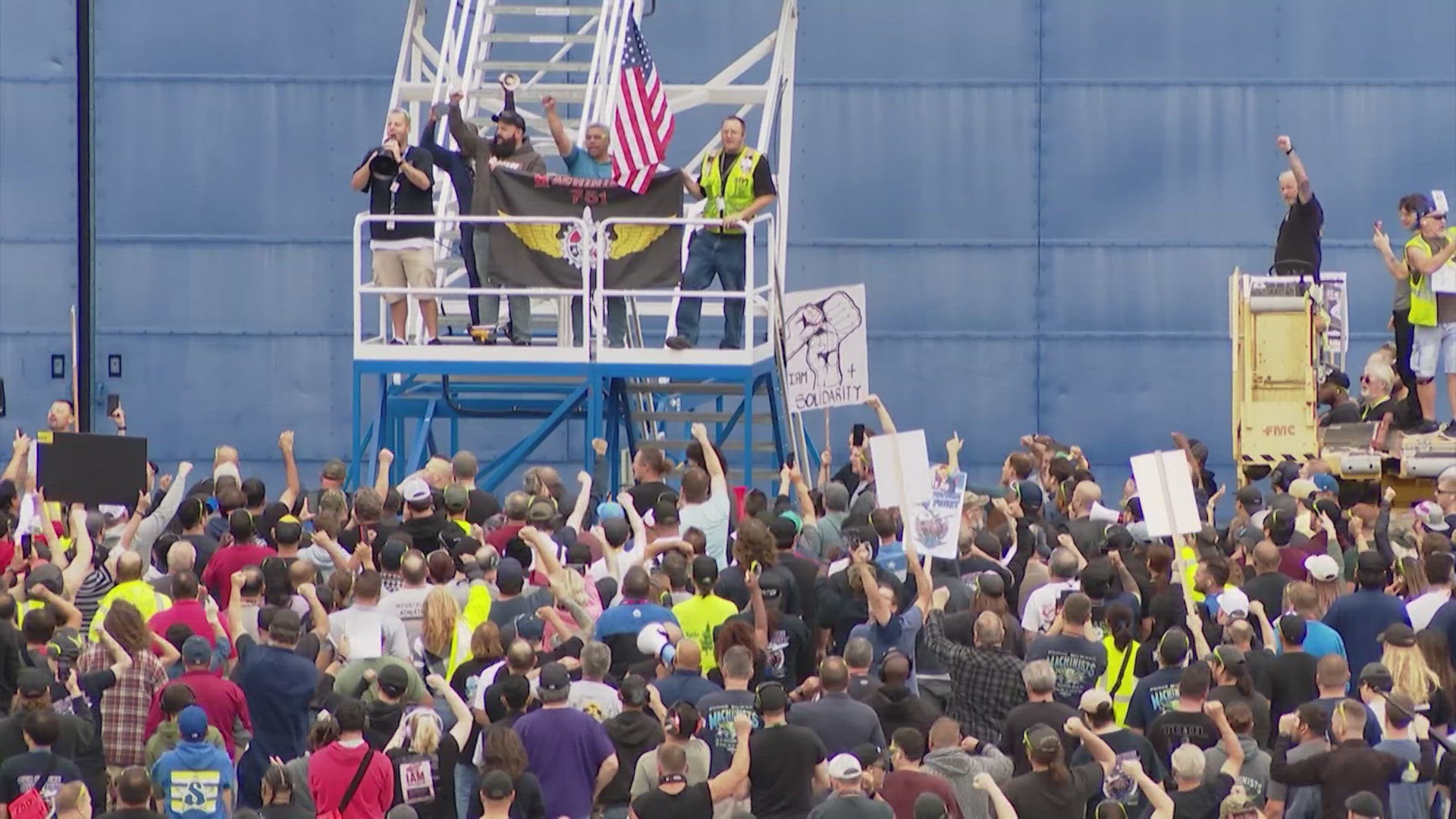 Boeing machinists were pushing for a 40% increase in pay.  Boeing is attempting to counter offer and avoid a strike.