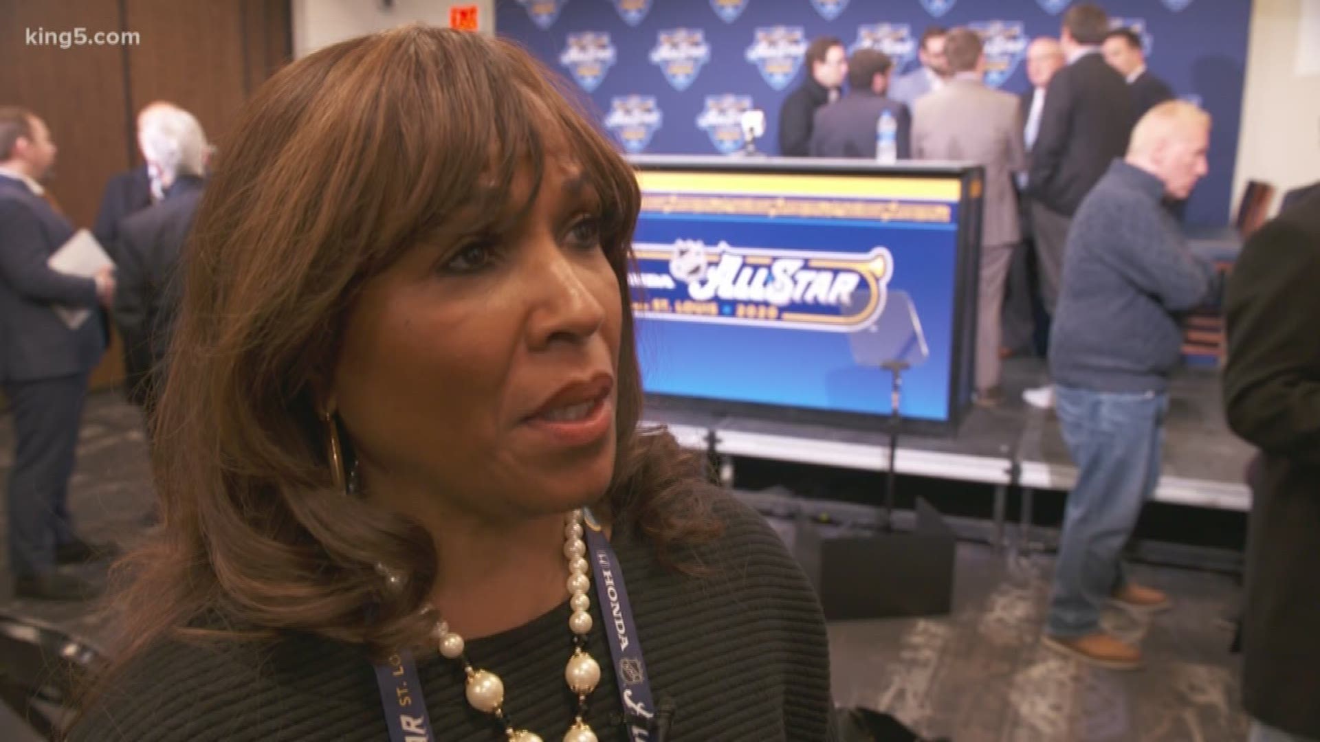 "It's all about leadership," said NHL's Kim Davis. KING 5's Chris Daniels caught up with her at All-Star Weekend.