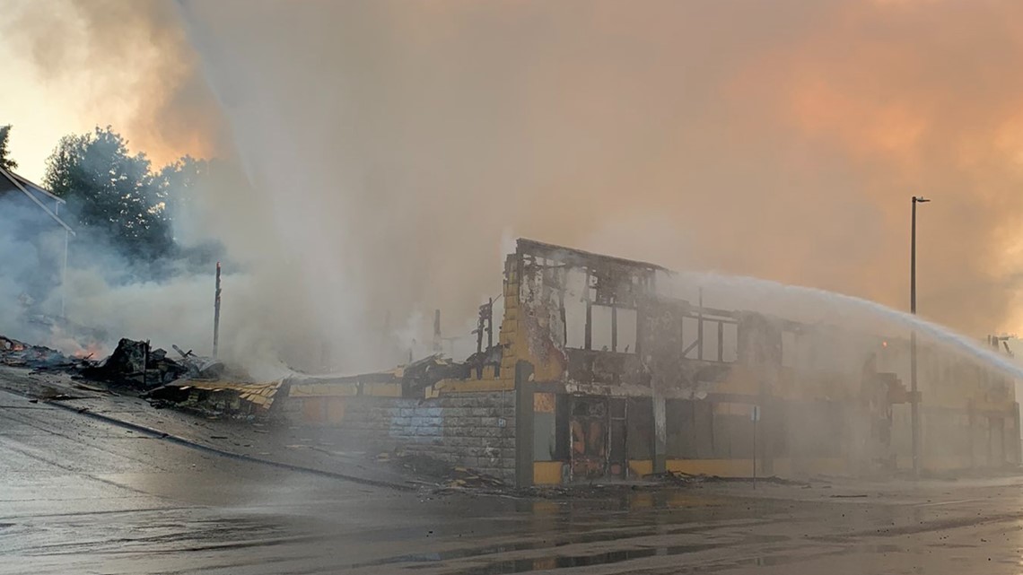 Building destroyed after 2alarm fire in