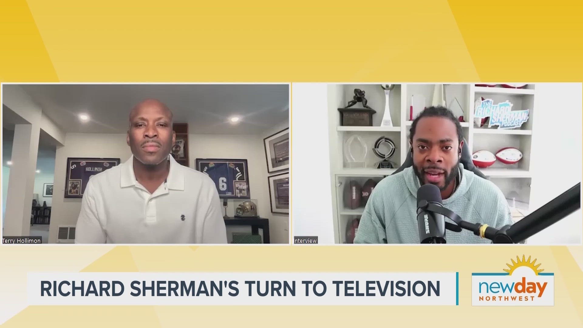 Terry Hollimon chats with Richard Sherman about his turn to television after hosting a successful podcast of his own.