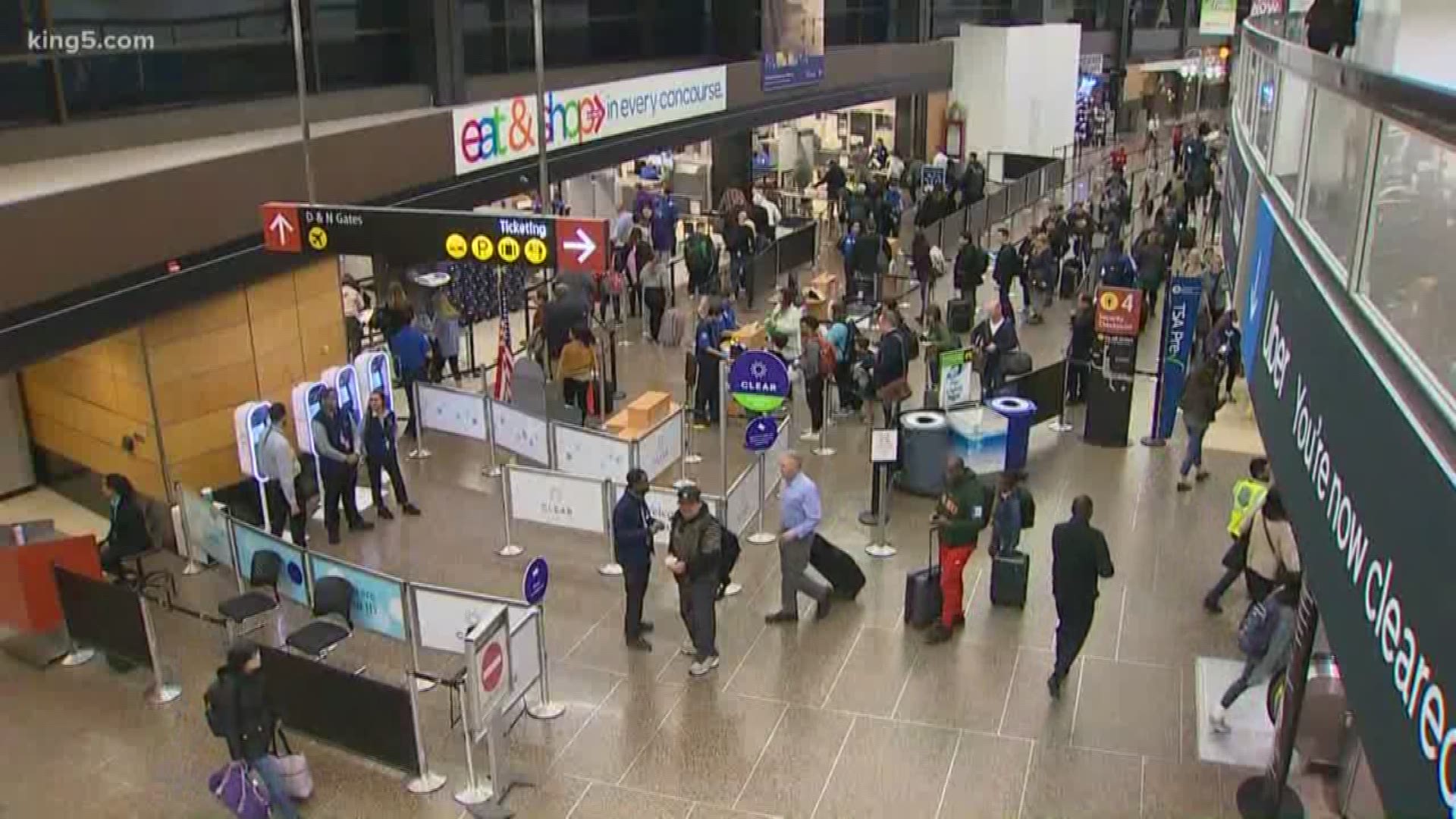 A 4% increase is expected at Sea-Tac over the Thanksgiving holiday weekend