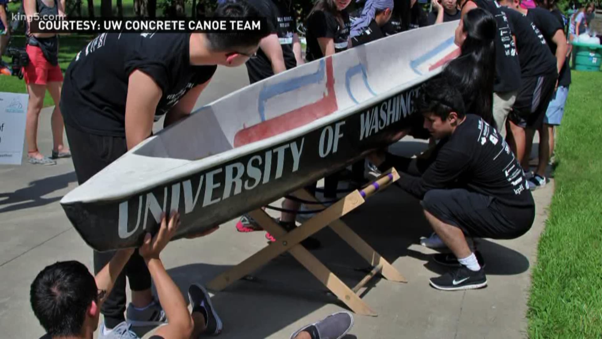 Winning UW team builds canoes from concrete