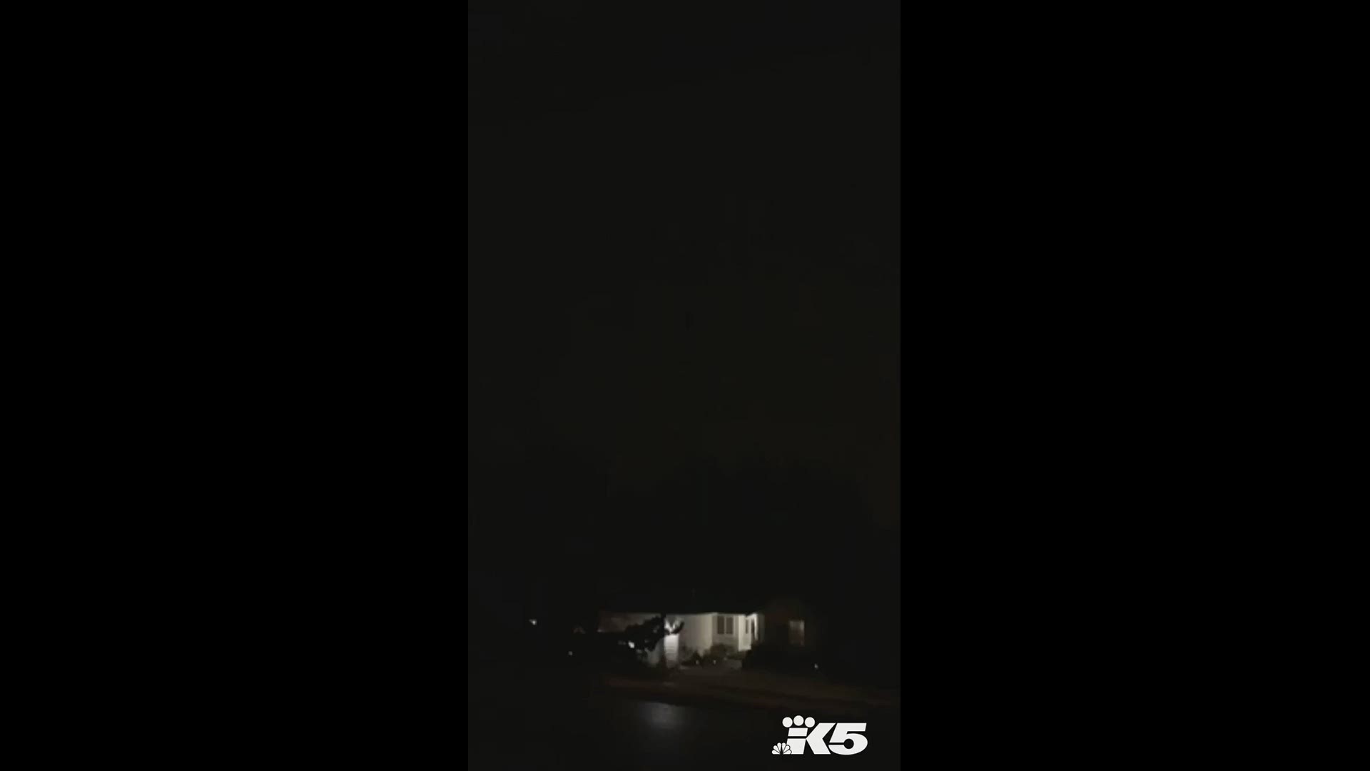 Lightning lights up the sky in Lacey, Washington over the weekend. Video provided by Nicole Dolan.