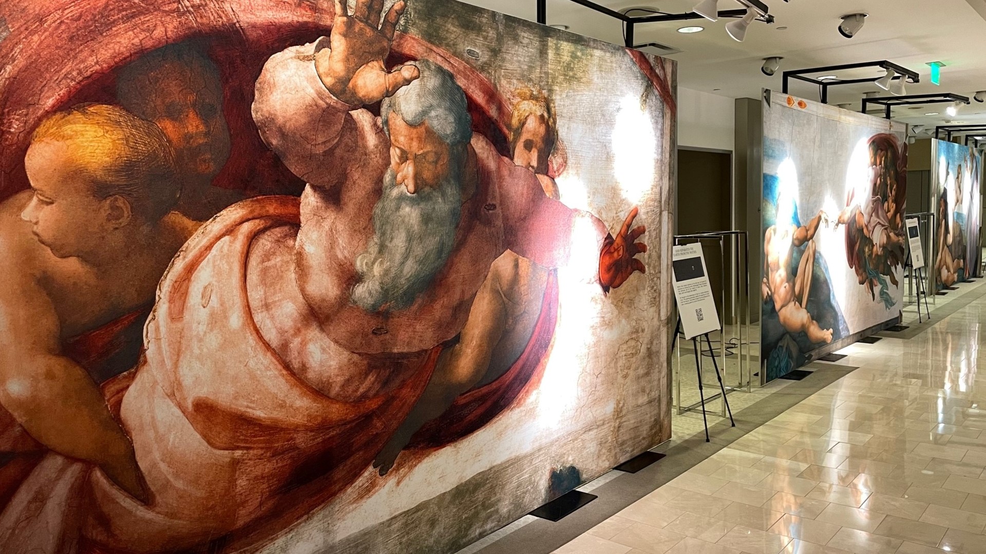 The exhibit is a collection of reproductions of the artist’s renowned ceiling frescoes from the Vatican’s Sistine Chapel. #k5evening