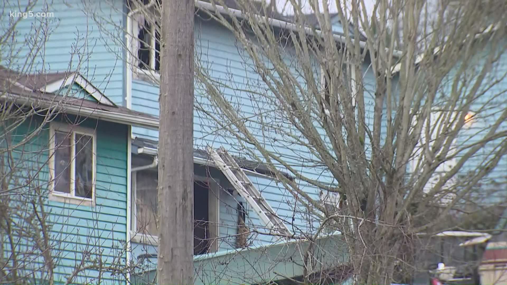 Tacoma fire officials say a child has died in a house fire in the 2000 block of East Columbia Avenue in Tacoma.