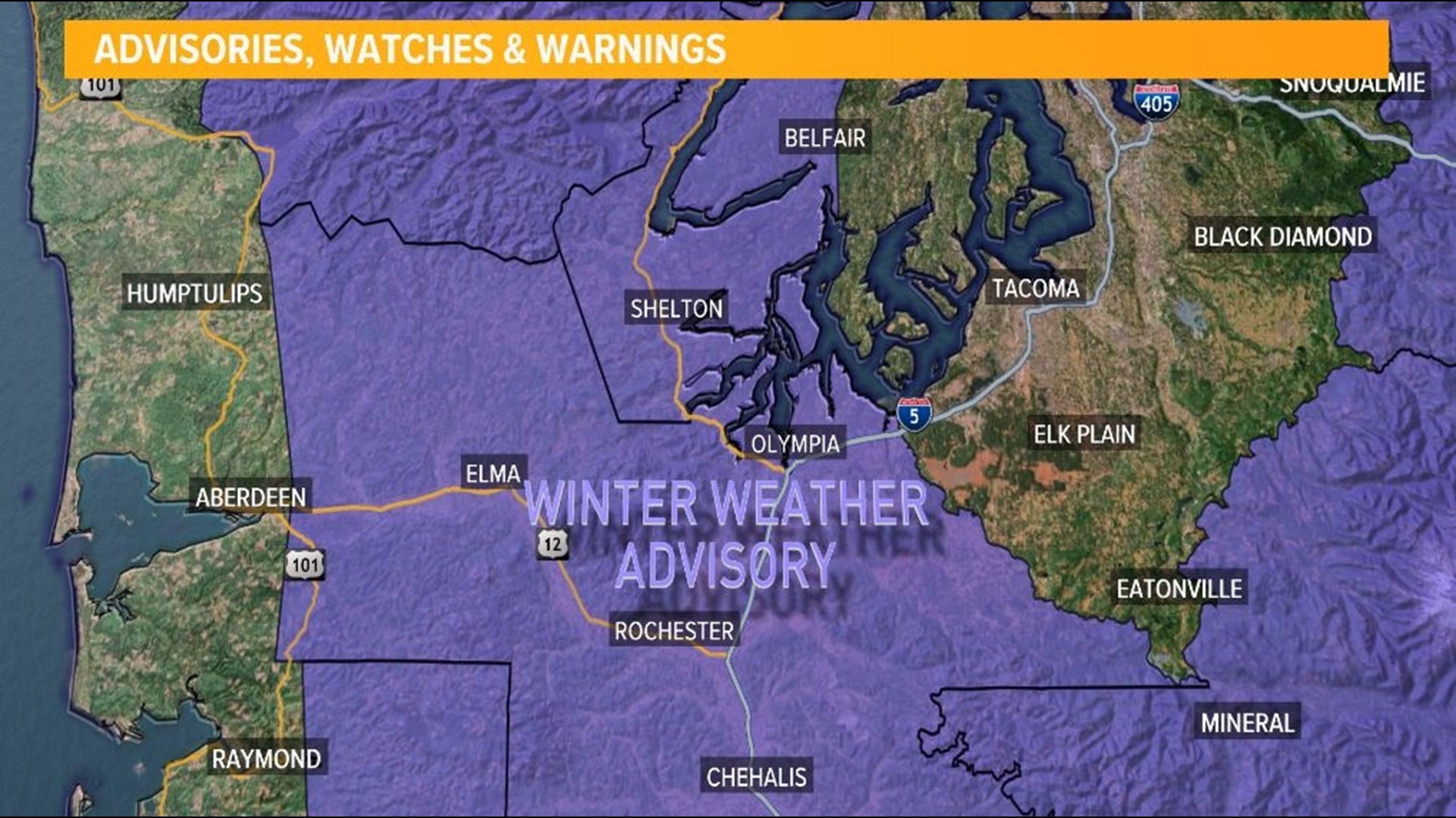 Seattle Snow Map Snow possible in Seattle area lowlands this weekend | king5.com