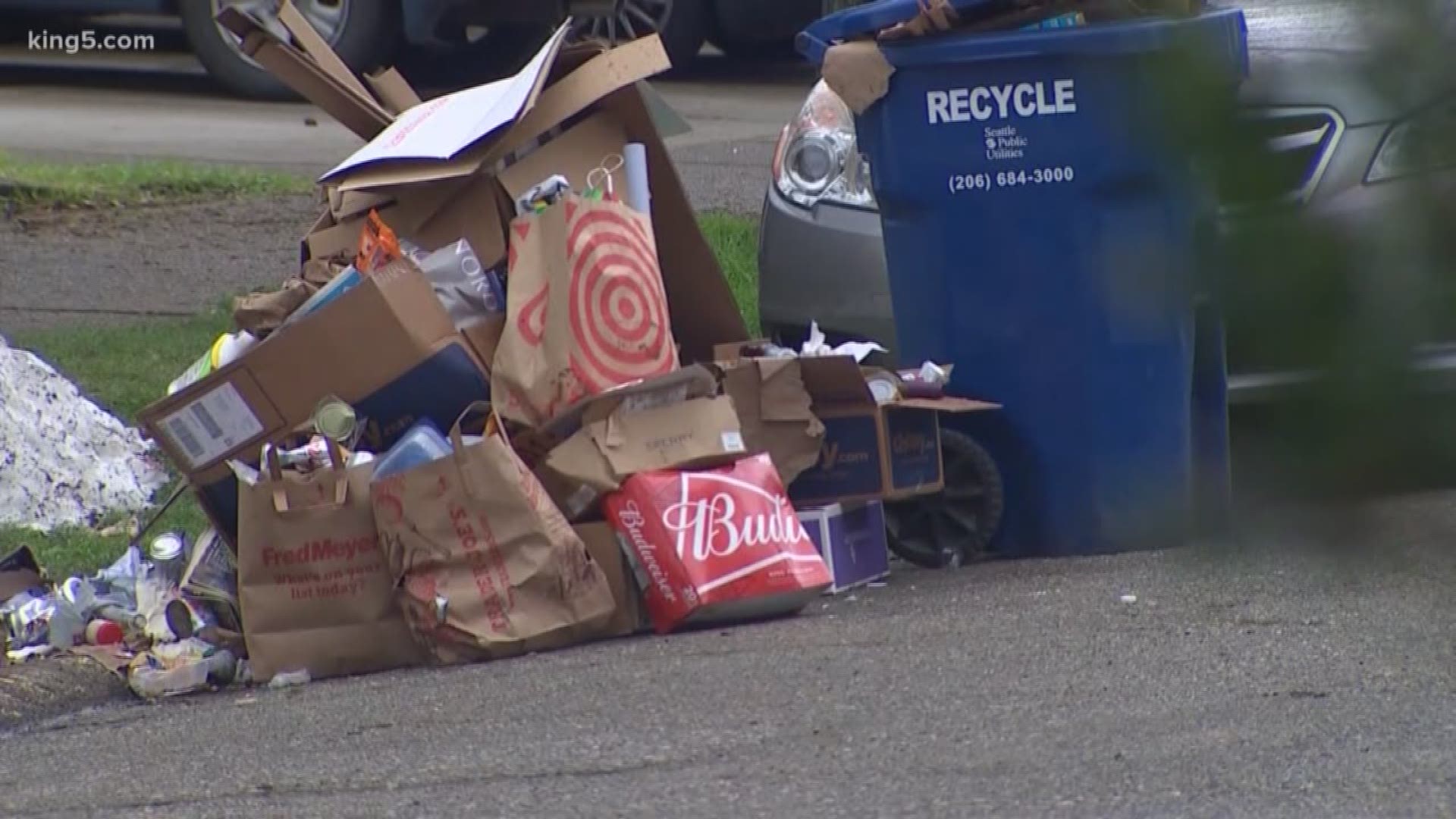 We had winter weather affect back-to-back Mondays, and those with a Monday trash pickup day, are likely still holding onto a few bags. KING 5's Michael Crowe met up with Seattle Public Utilities today to get an update on pickup progress.