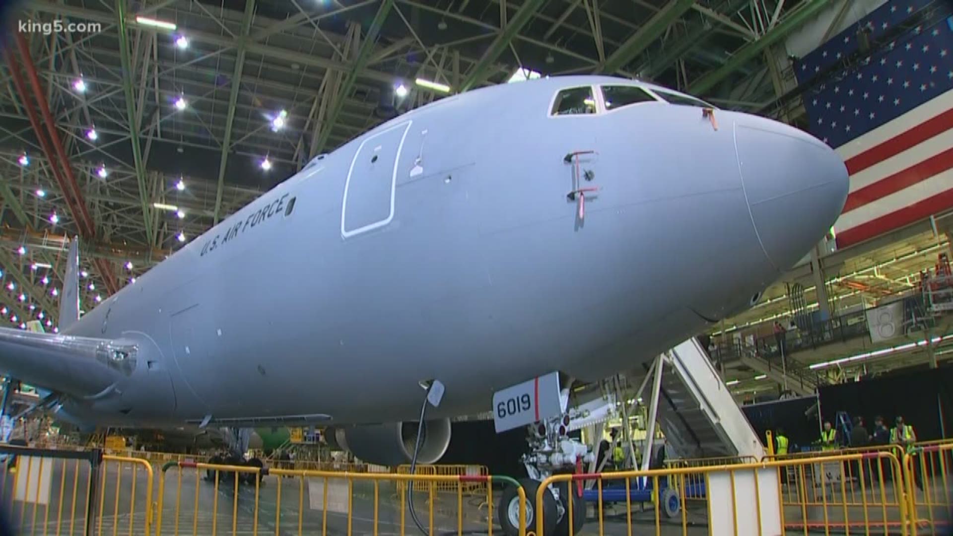 It's been a long time coming, but Boeing delivered the first Everett-built tanker to the U.S. Air Force. Overdue and over budget, the plane holds a lot of promise and the company is working to sell a lot more beyond the first order. KING 5's Aviation Specialist Glenn Farley explains.