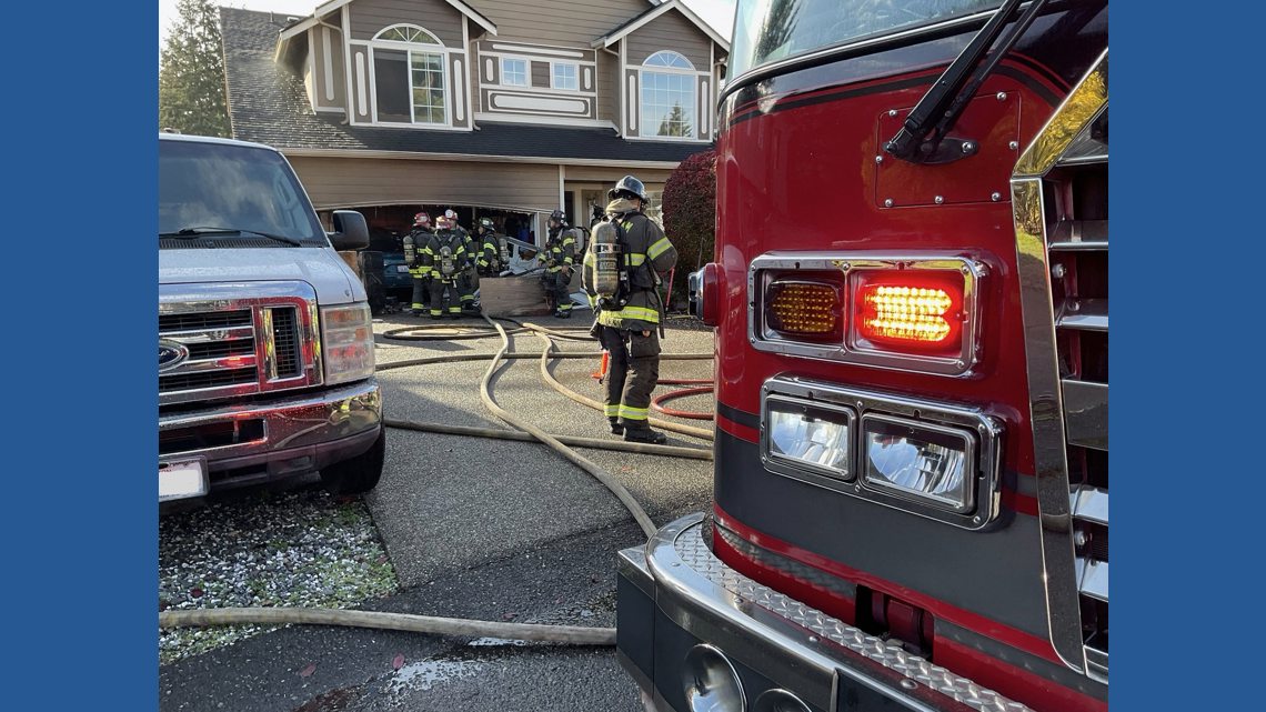 Explosion reported before garage fire in Spanaway | king5.com