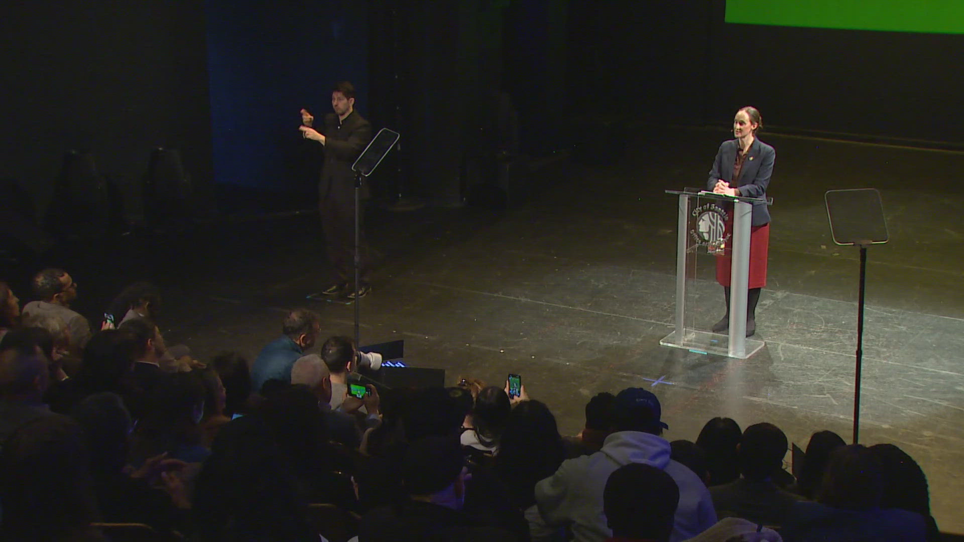 Wilson highlighted voter‑approved social housing, alongside other priorities for her first year in office.