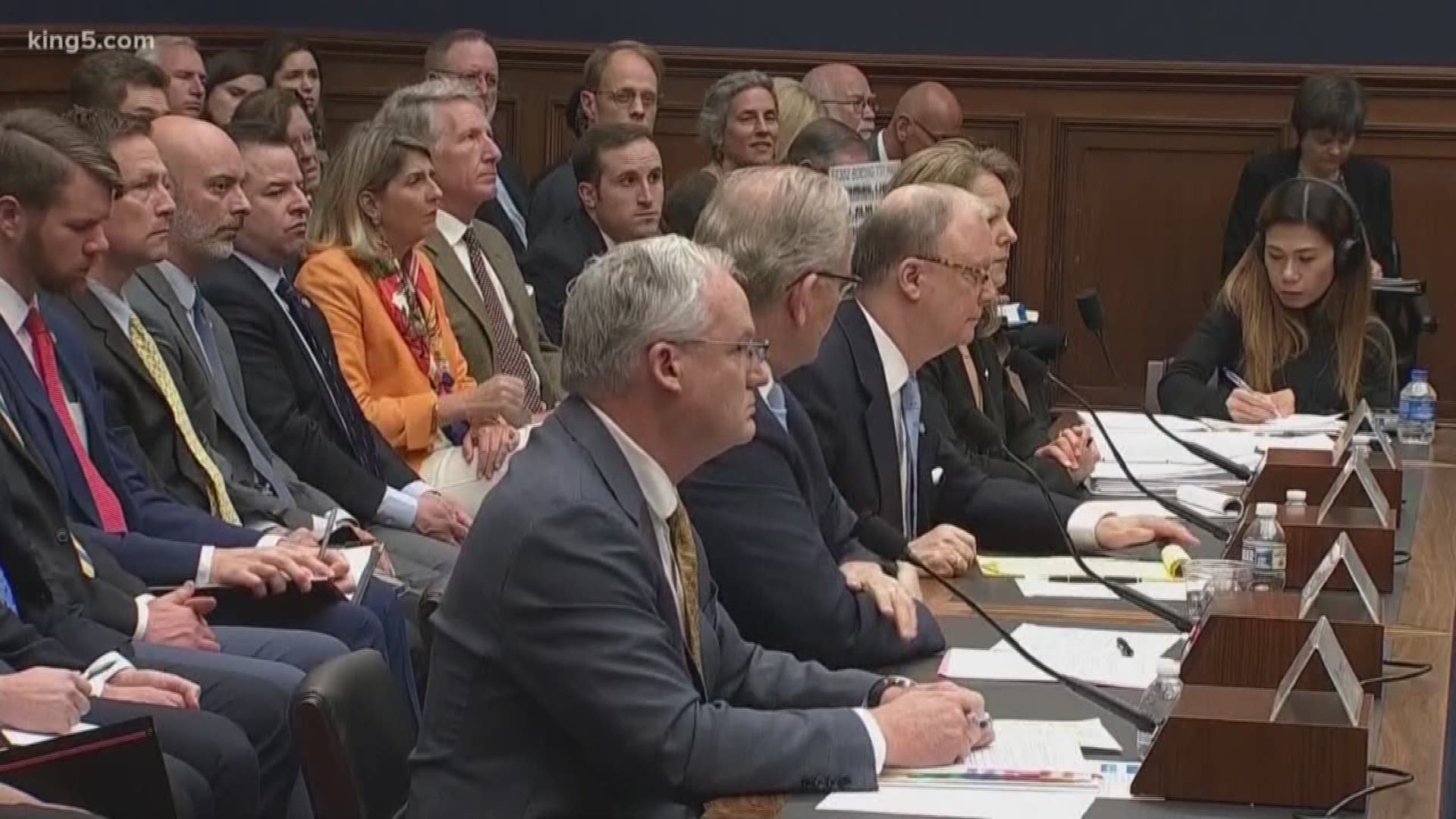 The FAA was at the center of a congressional storm today over the 737 MAX. Boeing was not at the hearing, In fact, Rep Peter DeFazio of Oregon says Boeing has failed to provide documents the committee has requested. KING 5's Glenn Farley has a wrap of some of today's testimony.