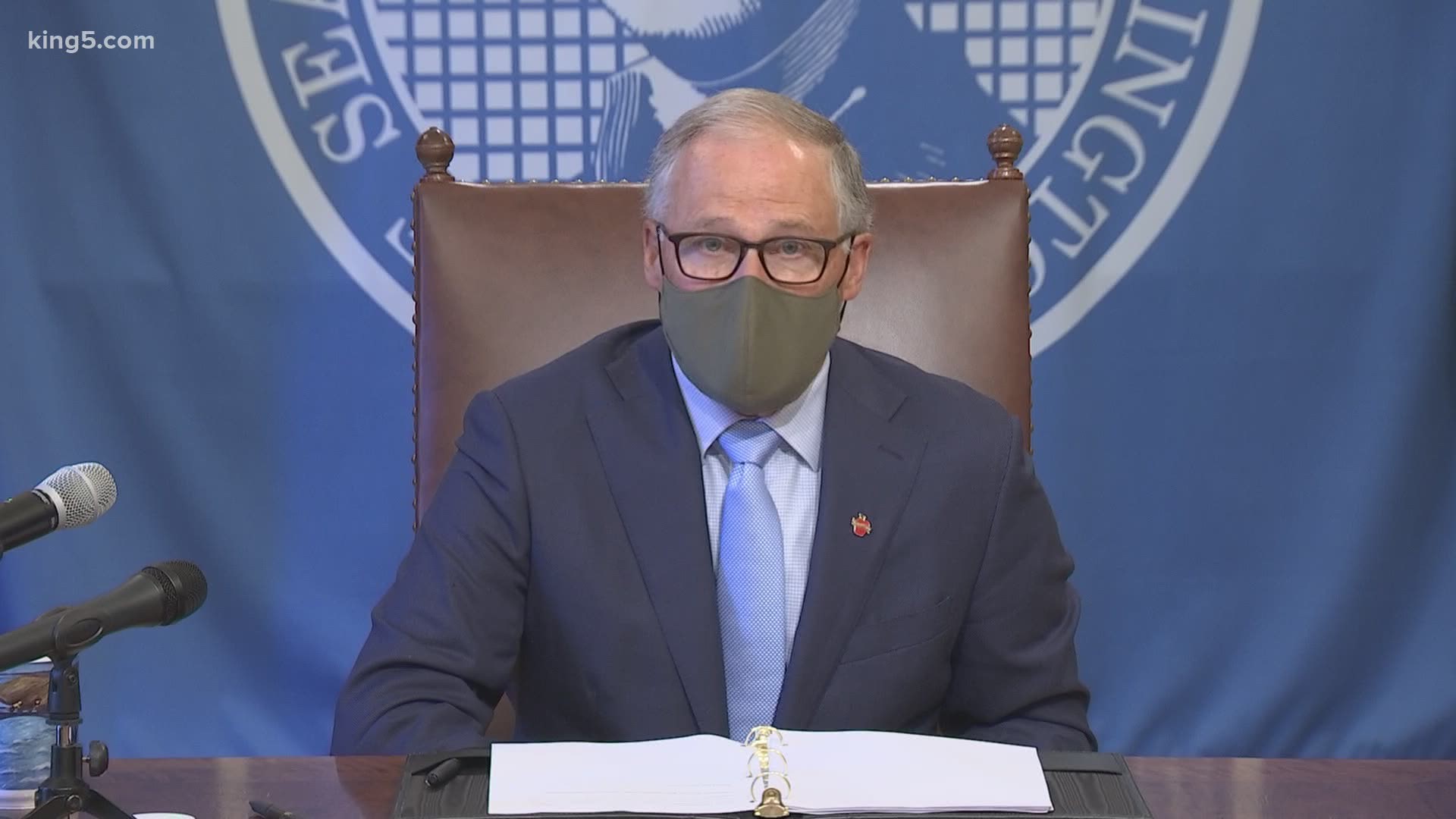 Calling it a “tremendous” step forward, Gov. Jay Inslee said more Washingtonians are wearing masks when they visit businesses in the state.