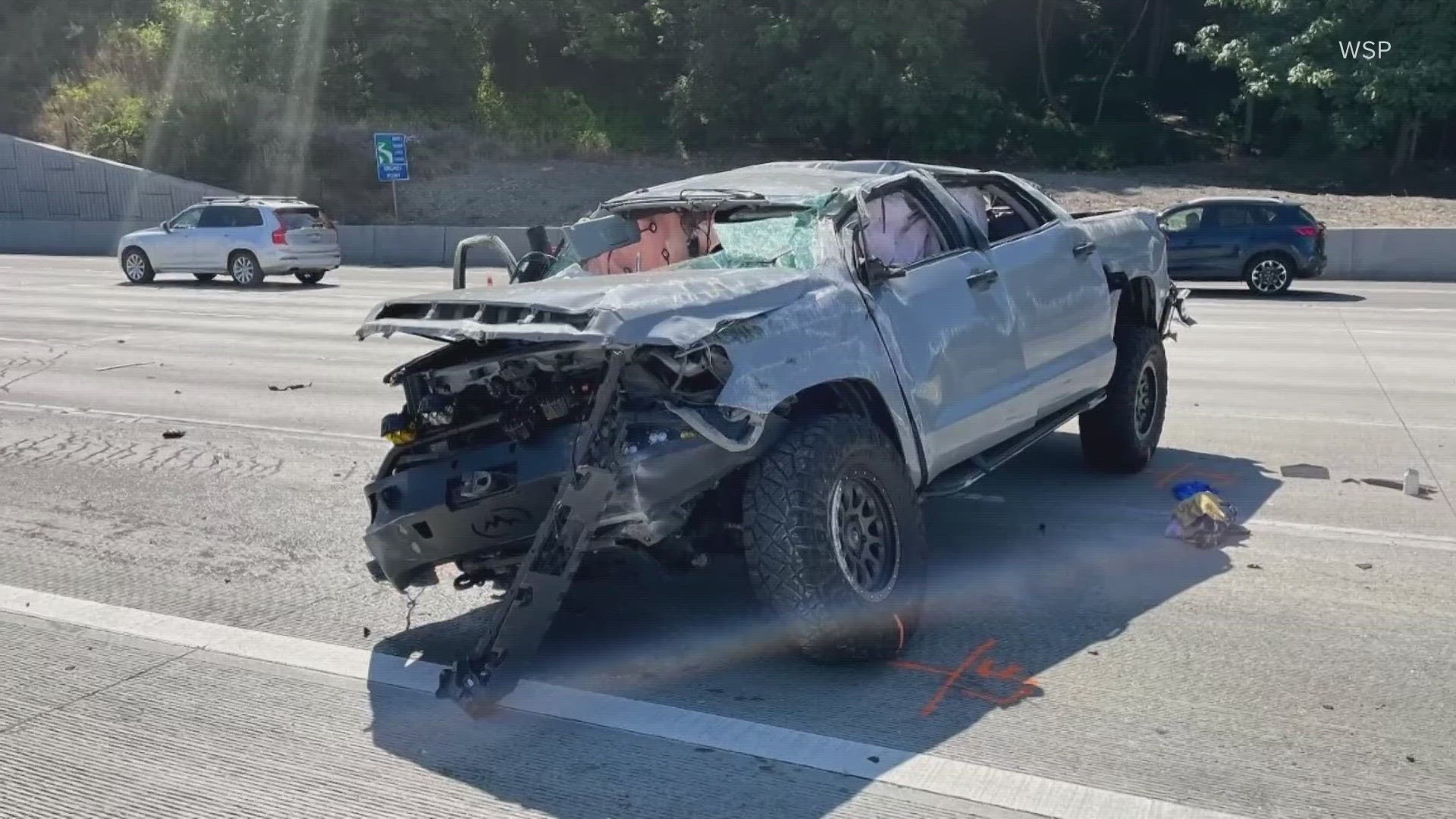 I5 northbound in reopens after suspected racing driver crashes
