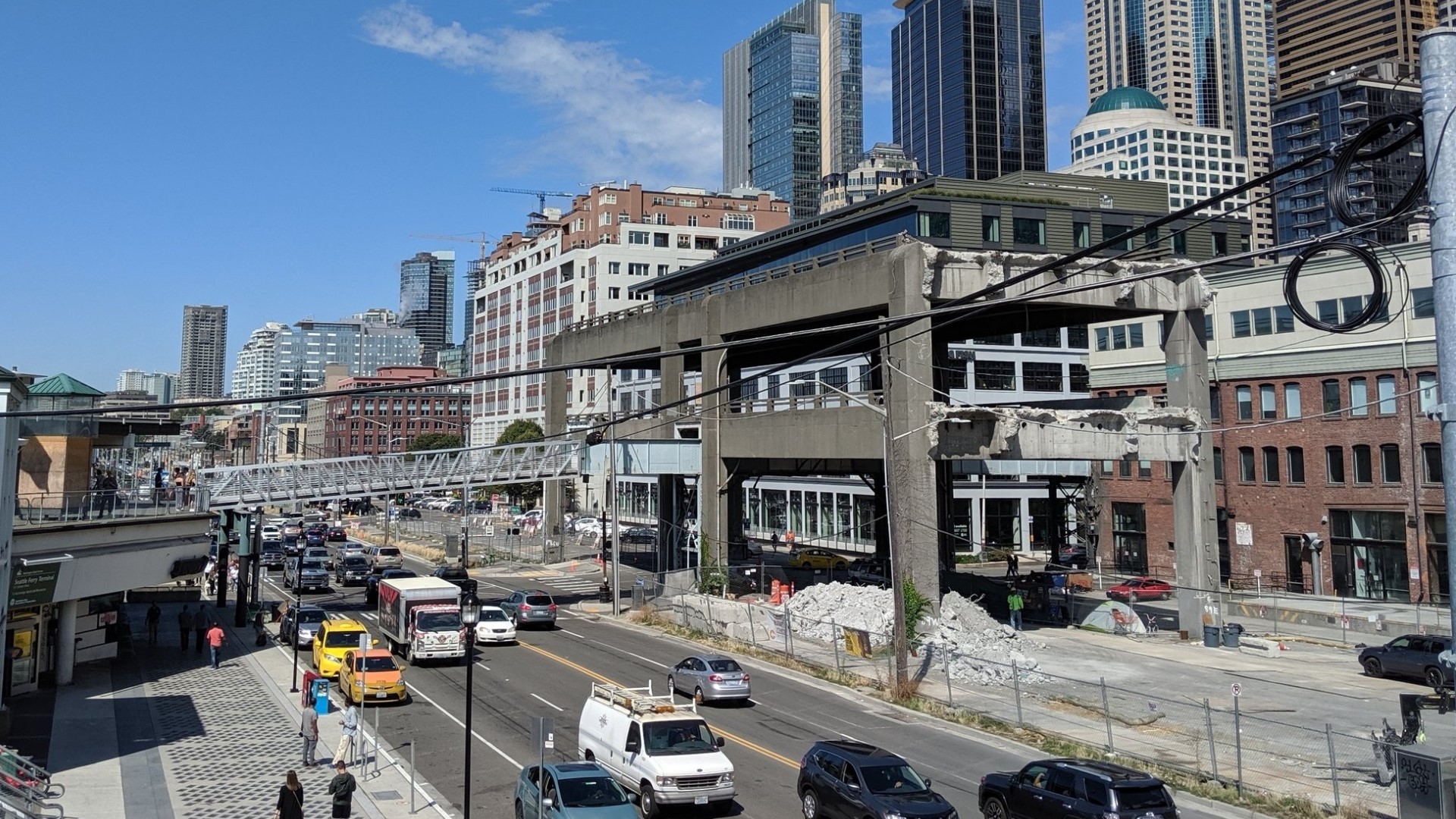 The last portion of the viaduct left standing on the central Seattle waterfront will start getting torn down Friday.