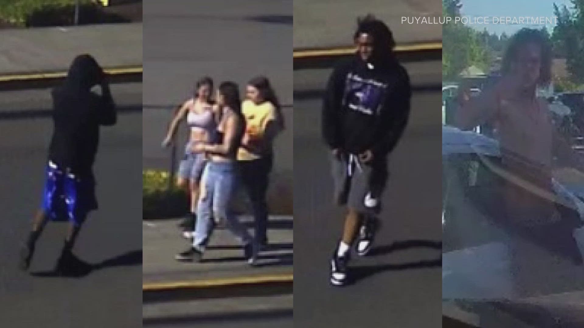 Puyallup police released 16 photos of potential people and cars of interest in a shooting believed to have stemmed from a confrontation outside Taste Northwest.