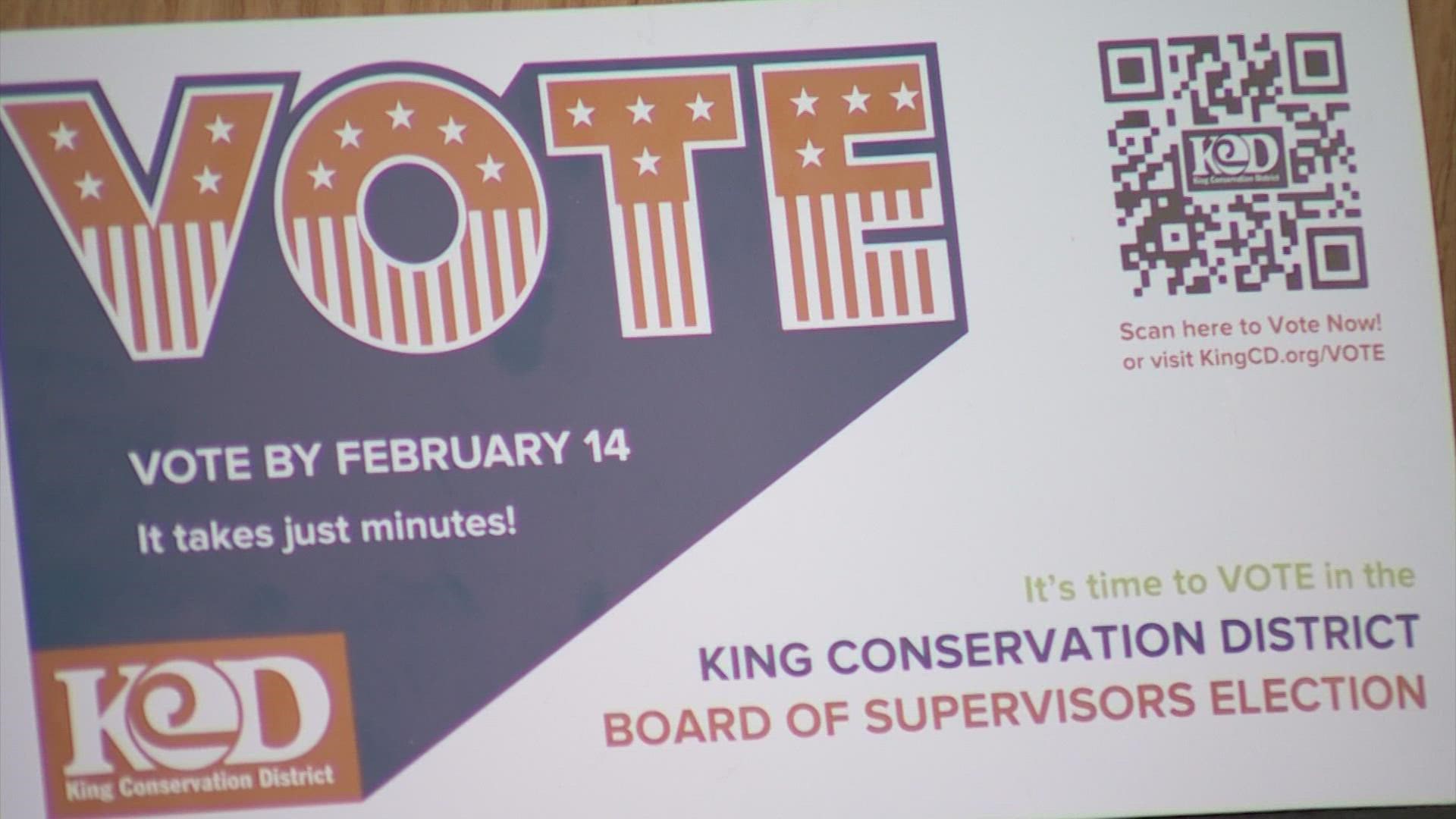 The election for a spot on the King Conservation District Board of Supervisors will rely primarily on electronic voting.