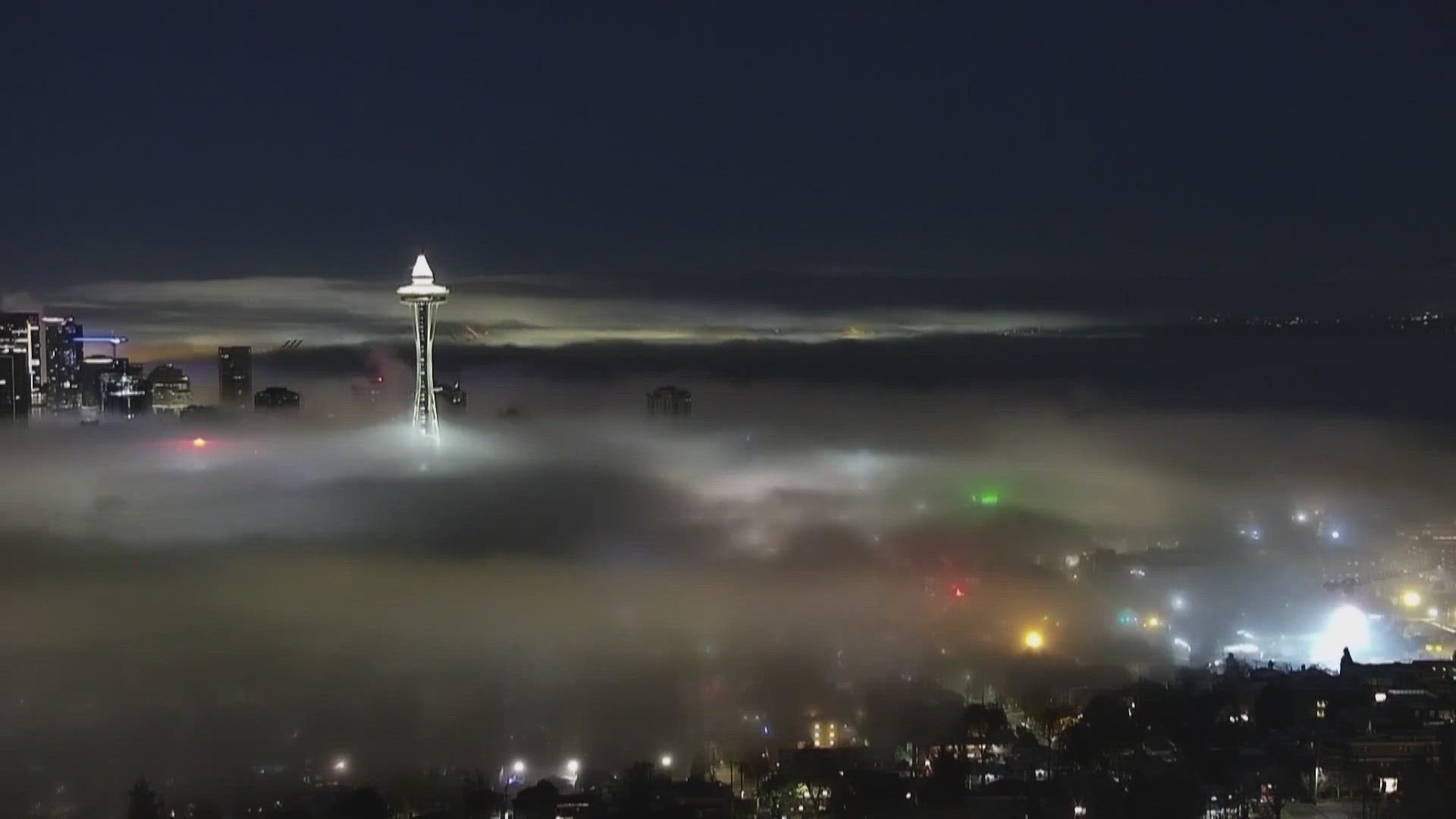 Freezing fog created challenging driving conditions for morning commuters and led to a ground stop at Sea-Tac Airport.