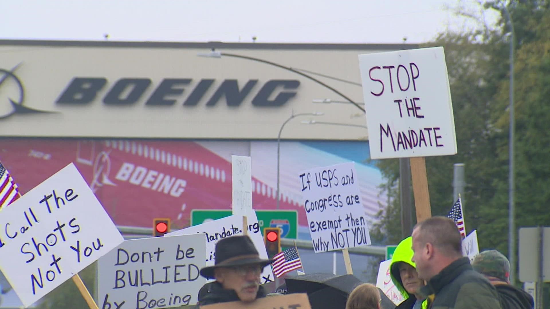 Boeing workers face a Dec. 8 deadline to be fully vaccinated for COVID-19 or risk losing their jobs.