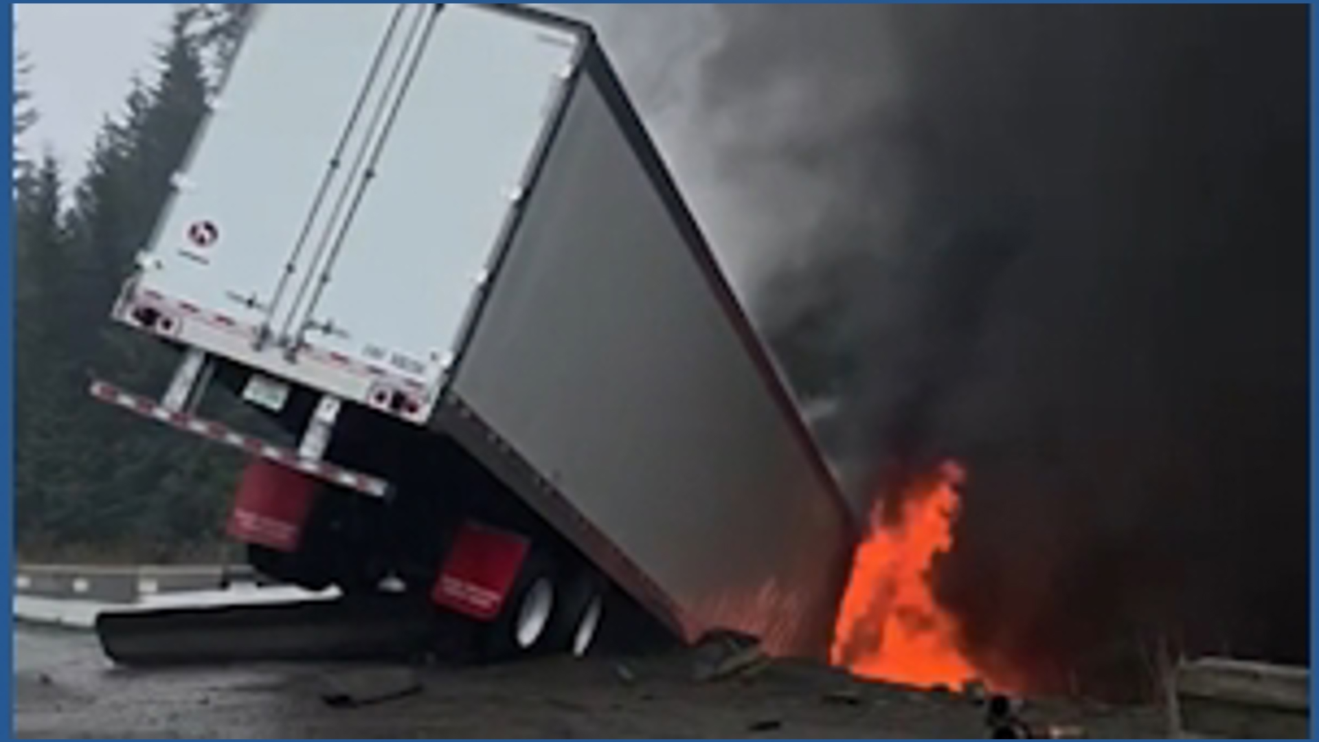 A driver pulled a semi operator to safety after a crash on eastbound I ...
