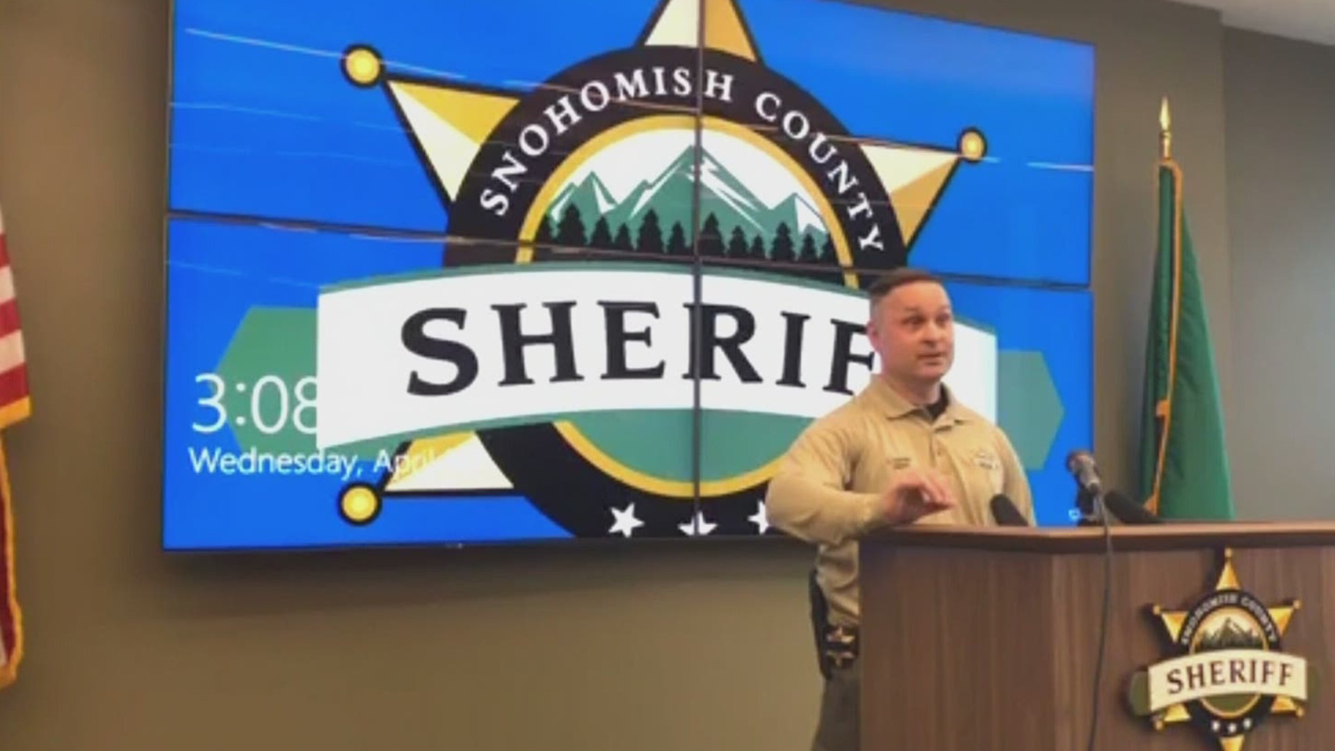 Snohomish County Sheriff Adam Fortney said that he won't enforce Washinton Gov. Jay Inslee's stay home order.