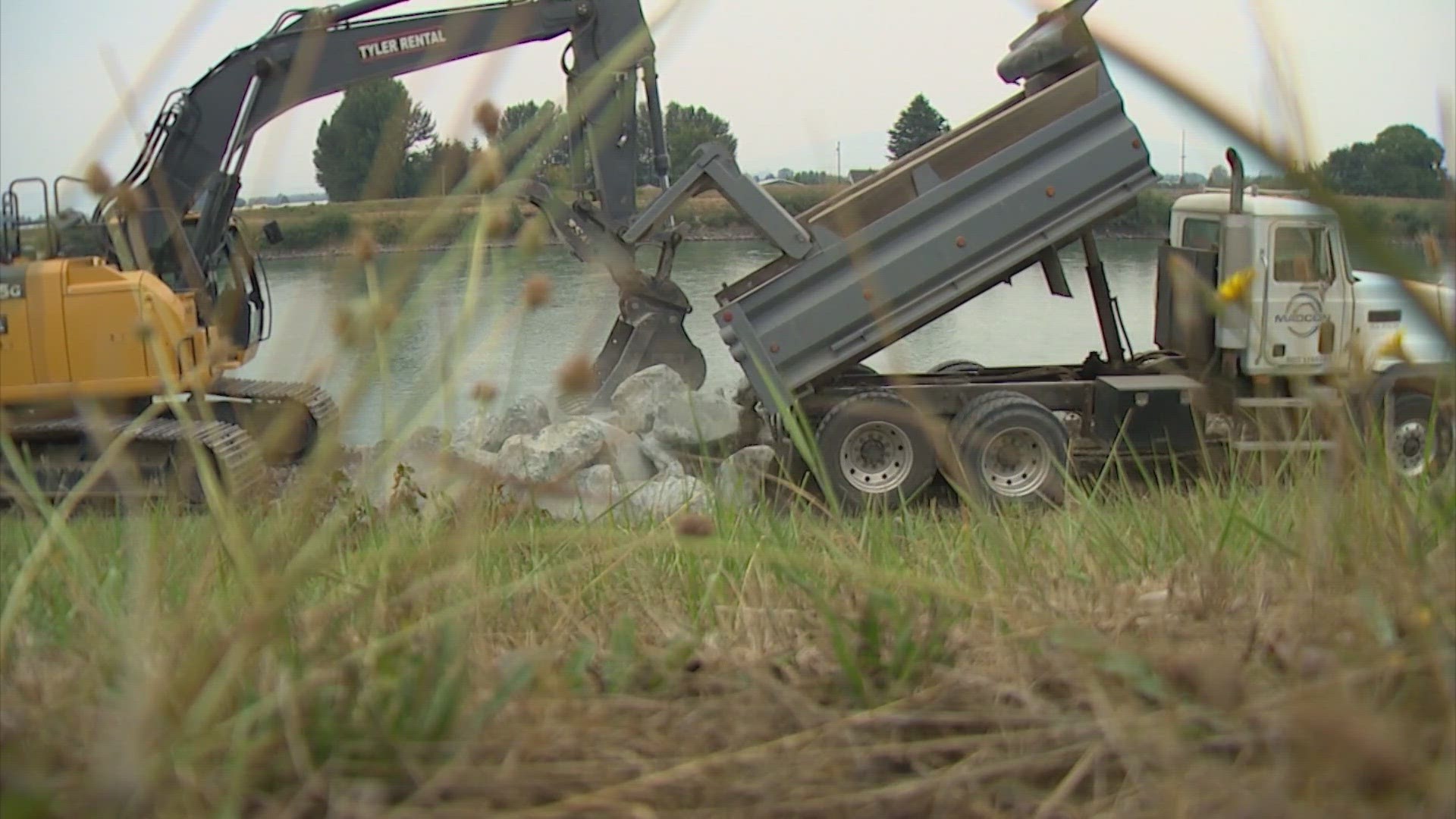 The Army Corps of Engineers is repairing a half-mile series of levees along the Skagit River, which have been in a state of disrepair for years.