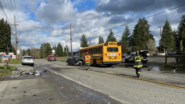 School bus involved in crash on SR 3 in Mason County | king5.com