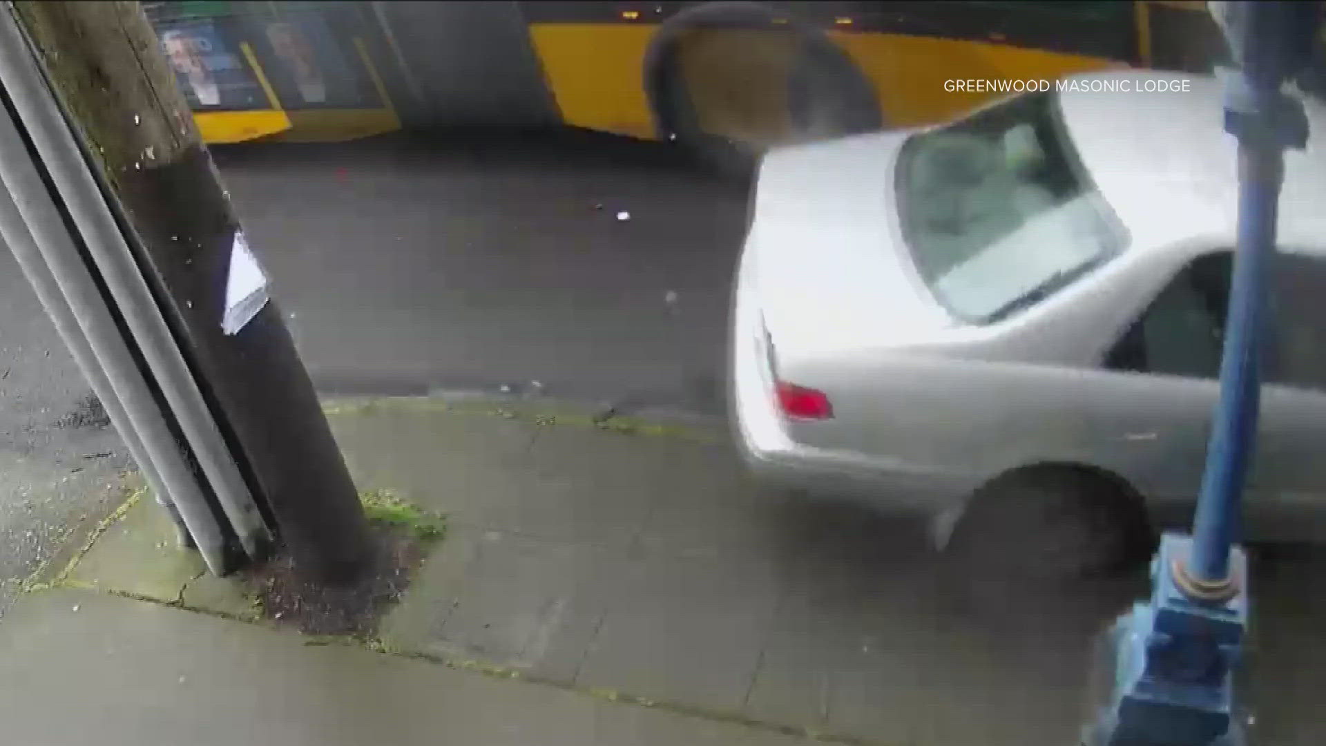 Video shows Metro bus crash into cars in Greenwood | king5.com