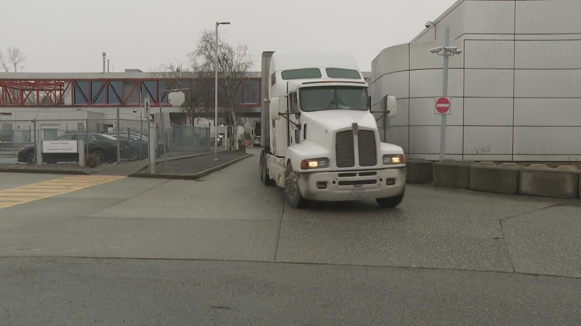 Canadian truck drivers may have a tough time entering the U.S. if they aren't vaccinated. New restrictions may worsen supply chain issues.