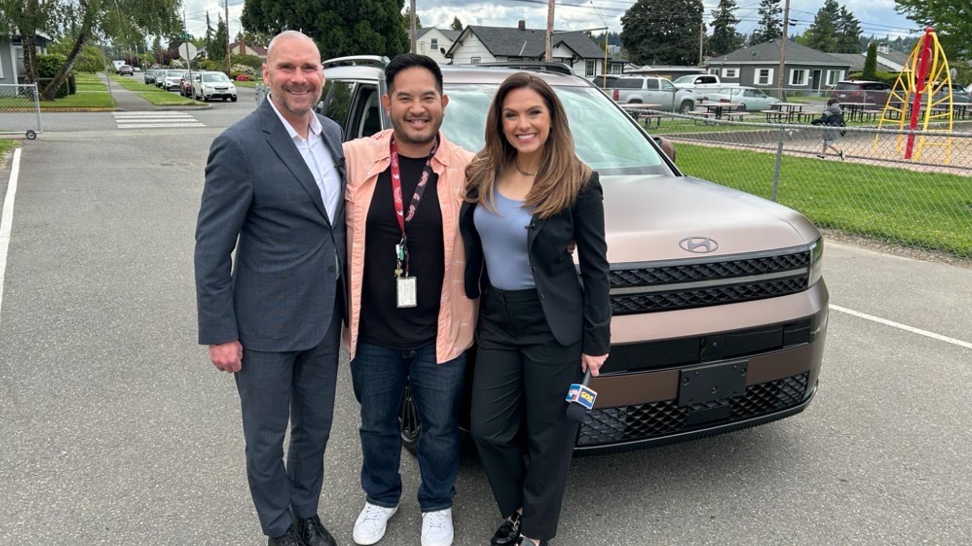 Amity heads to Puyallup to surprise Ryan Lopez with the all-new 2024 Hyundai Santa Fe. Sponsored by Western Washington Hyundai Dealers.