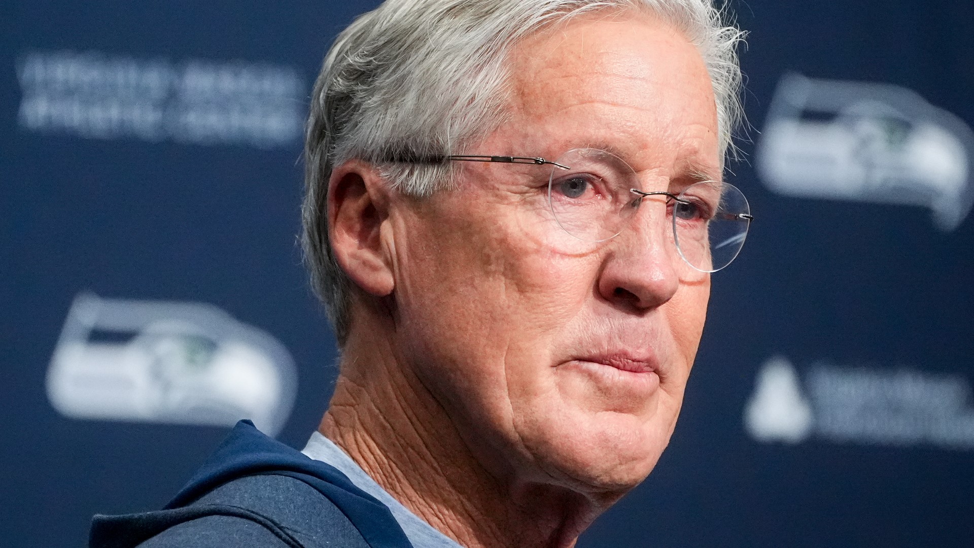 Former Seahawks head coach Pete Carroll speaks with reporters after the team announced he wouldn't be back as head coach next year.