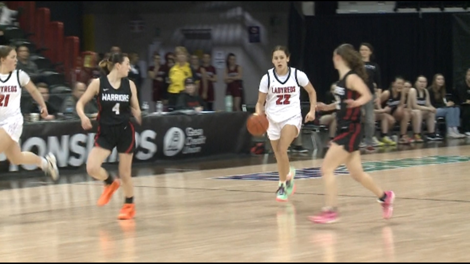 Highlights of the Neah Bay girls 67-34 win over Crosspoint in the 1B State Semifinals (via KREM)