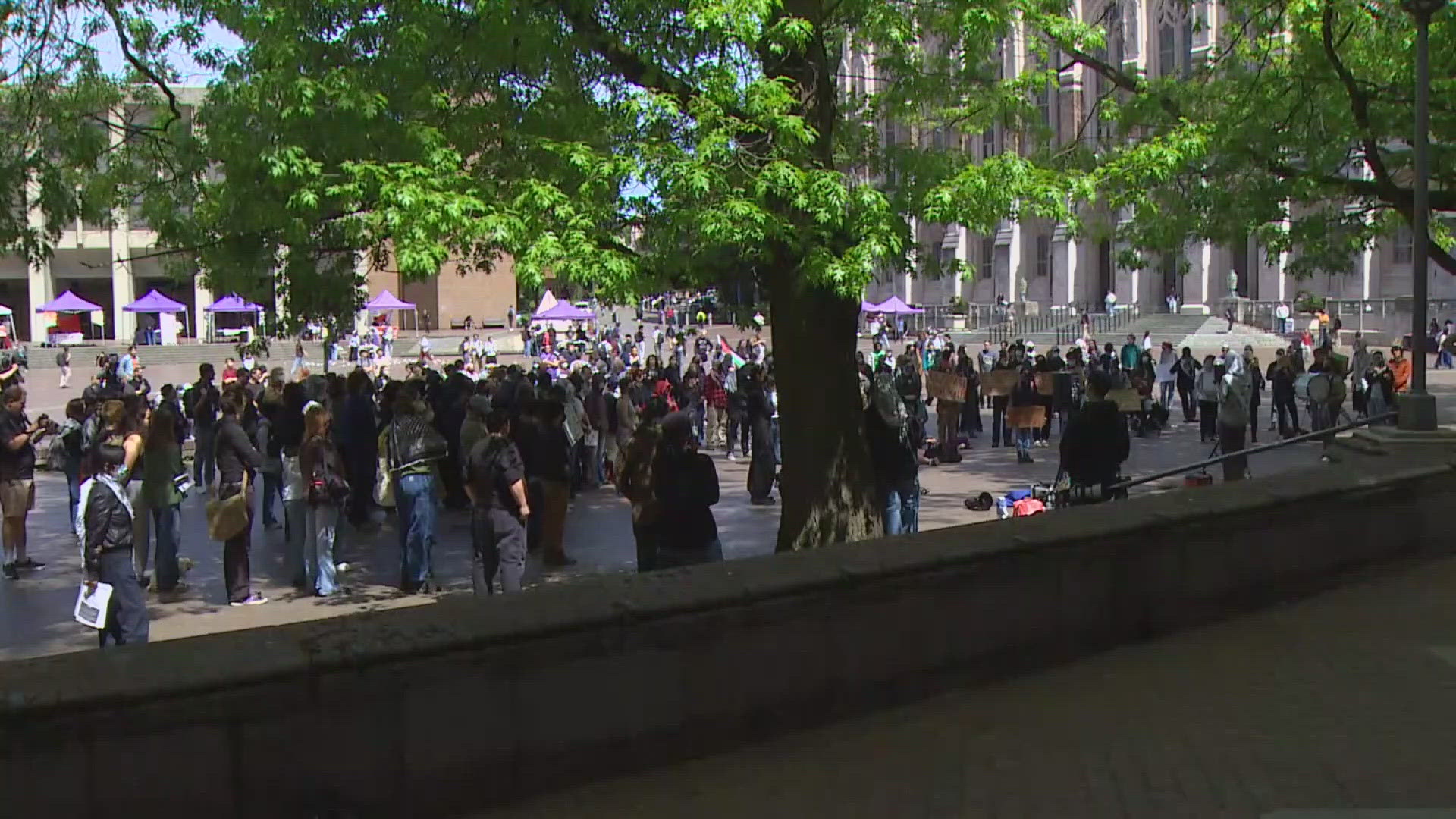 So far, 21 students have been arrested and now suspended from UW for breaking into an engineering building during a protest on the campus on May 5. 