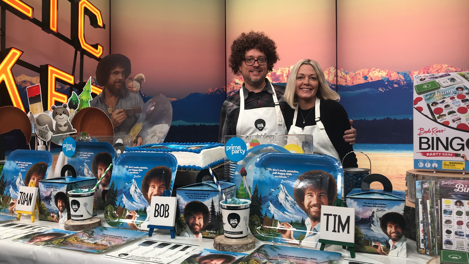 Prime Party is celebrating the pop culture icon's 77th Birthday with Bob Ross party kits so we can all pay tribute!